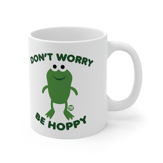 DON'T WORRY BE HAPPY FROG COFFEE MUG