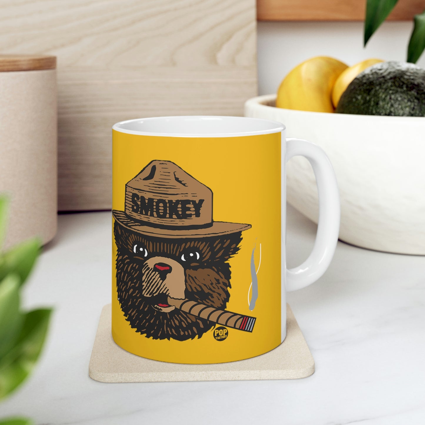 Smoking Smokey Bear Mug