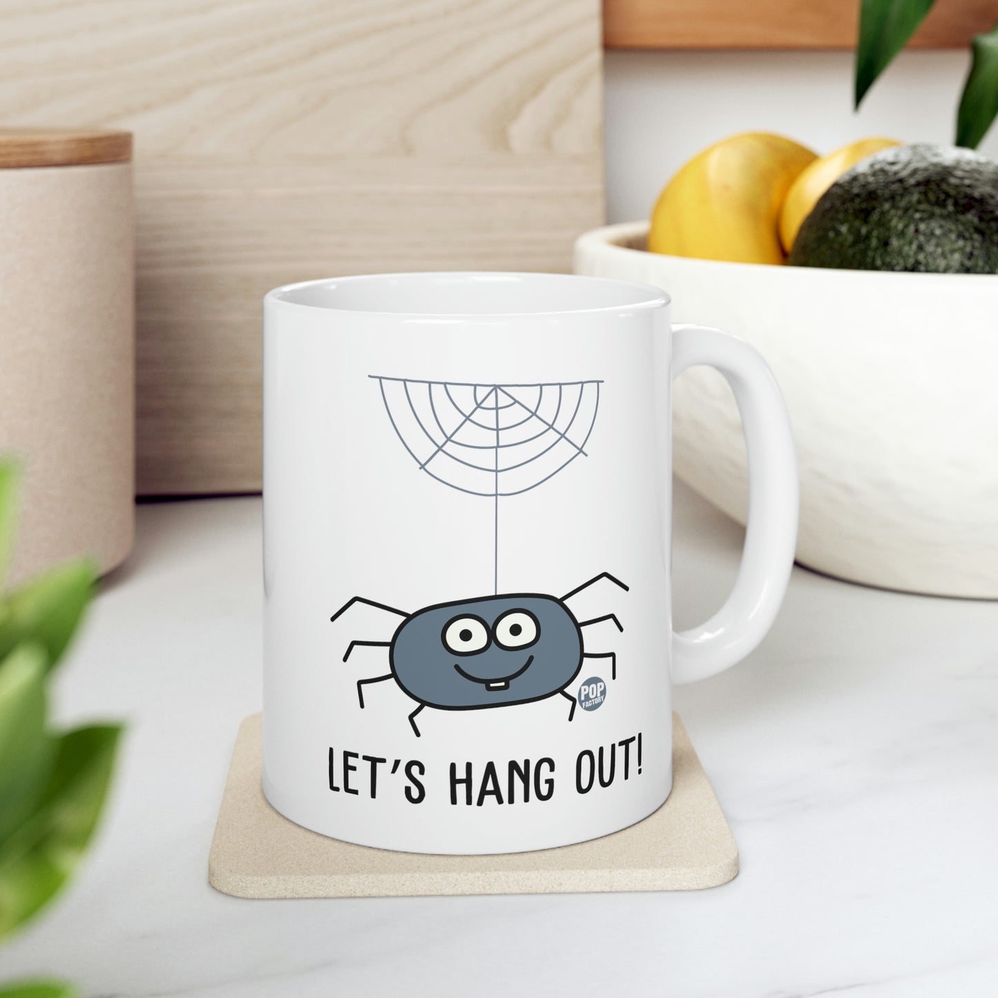 Let's Hang Out Spider Coffee Mug