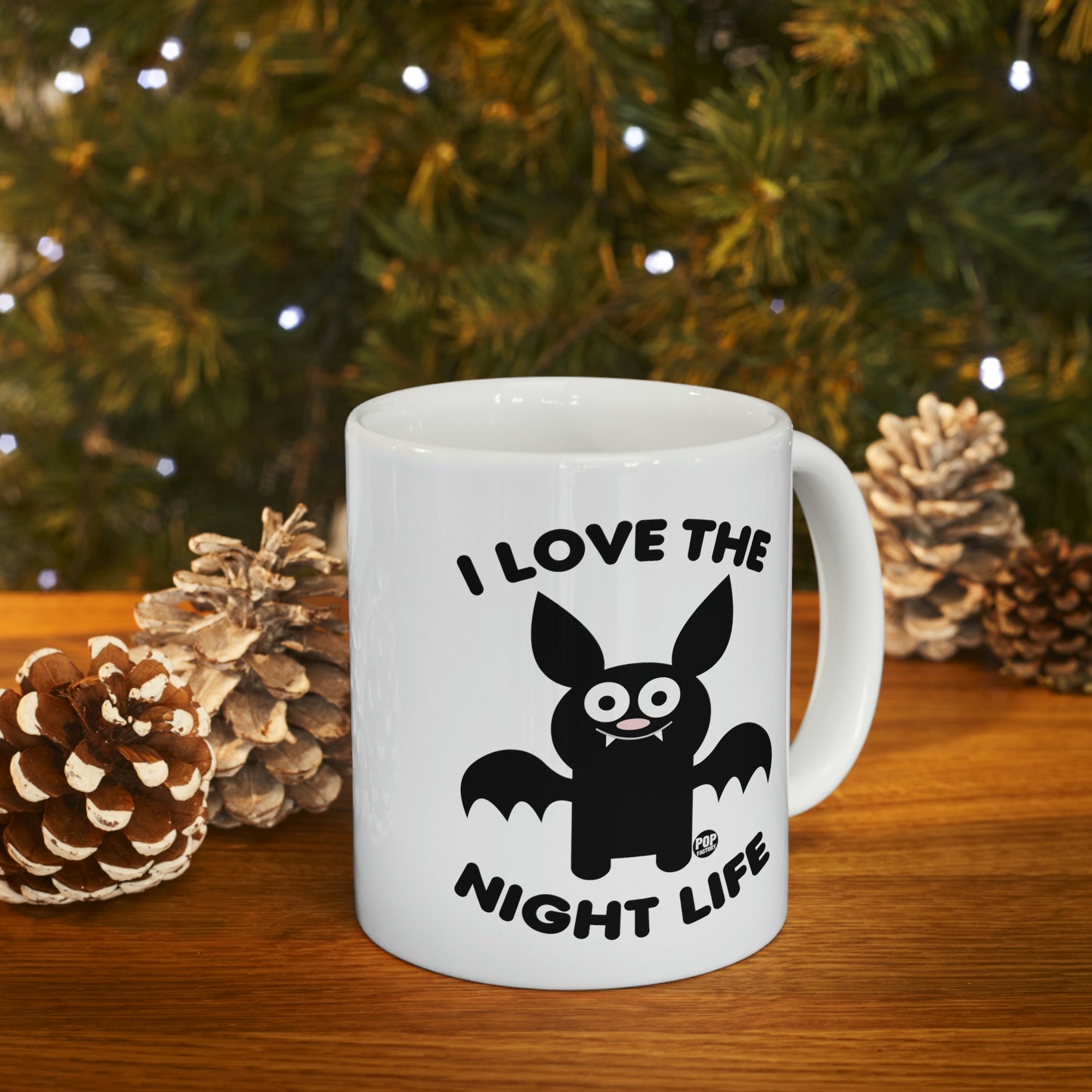 I LOVE THE NIGHT LIFE, BAT COFFEE MUG