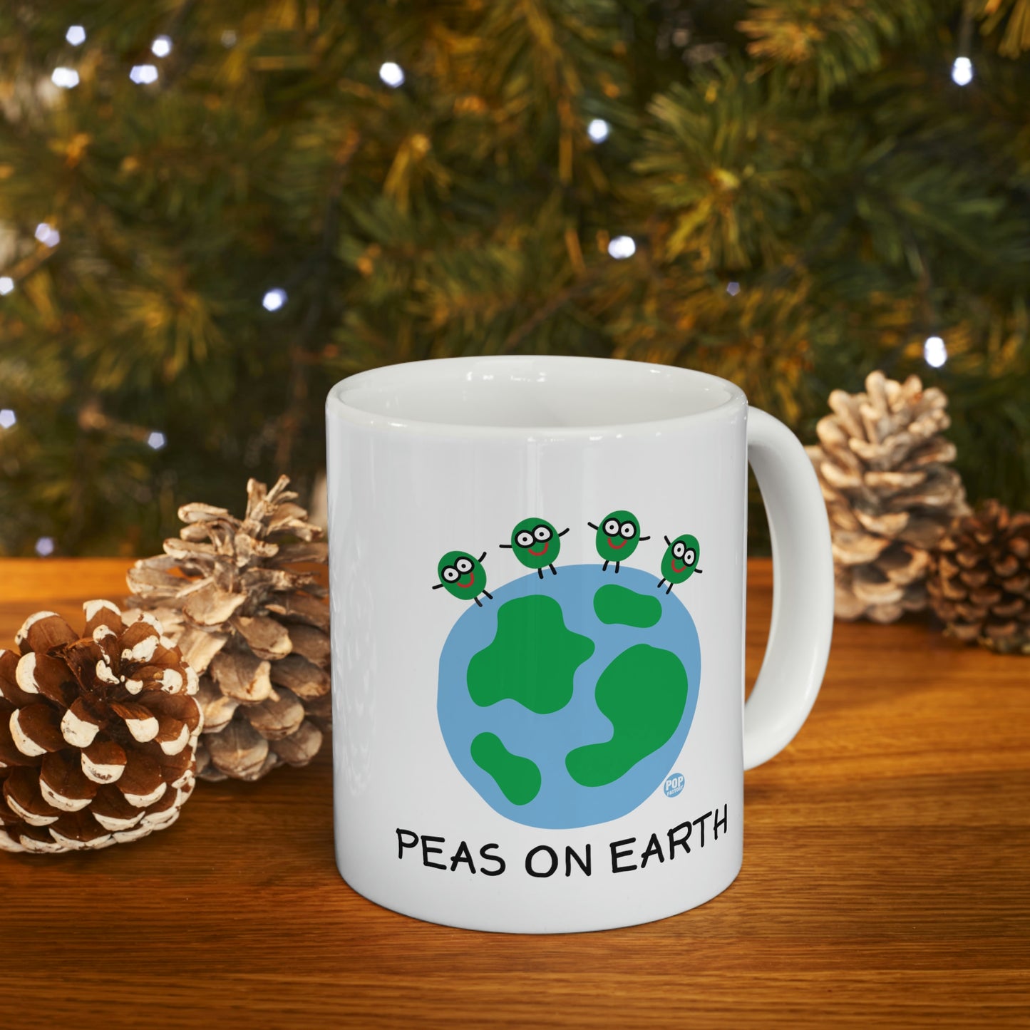 PEAS ON EARTH COFFEE MUG