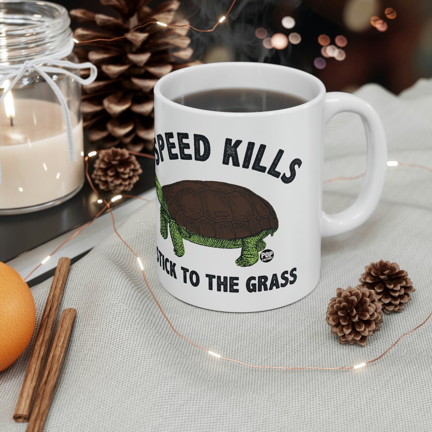 Speed Kills Grass Turtle Mug