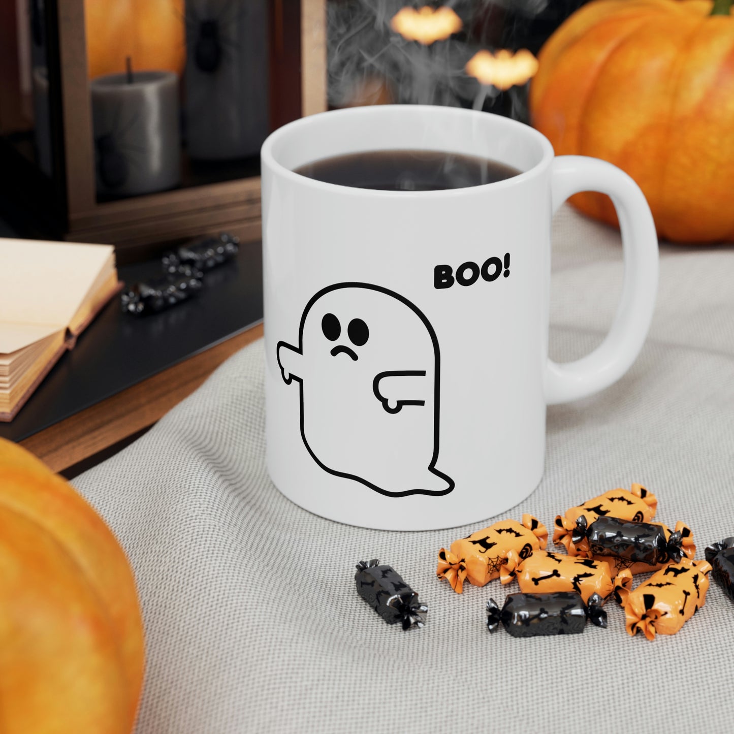 BOO GHOST COFFEE MUG