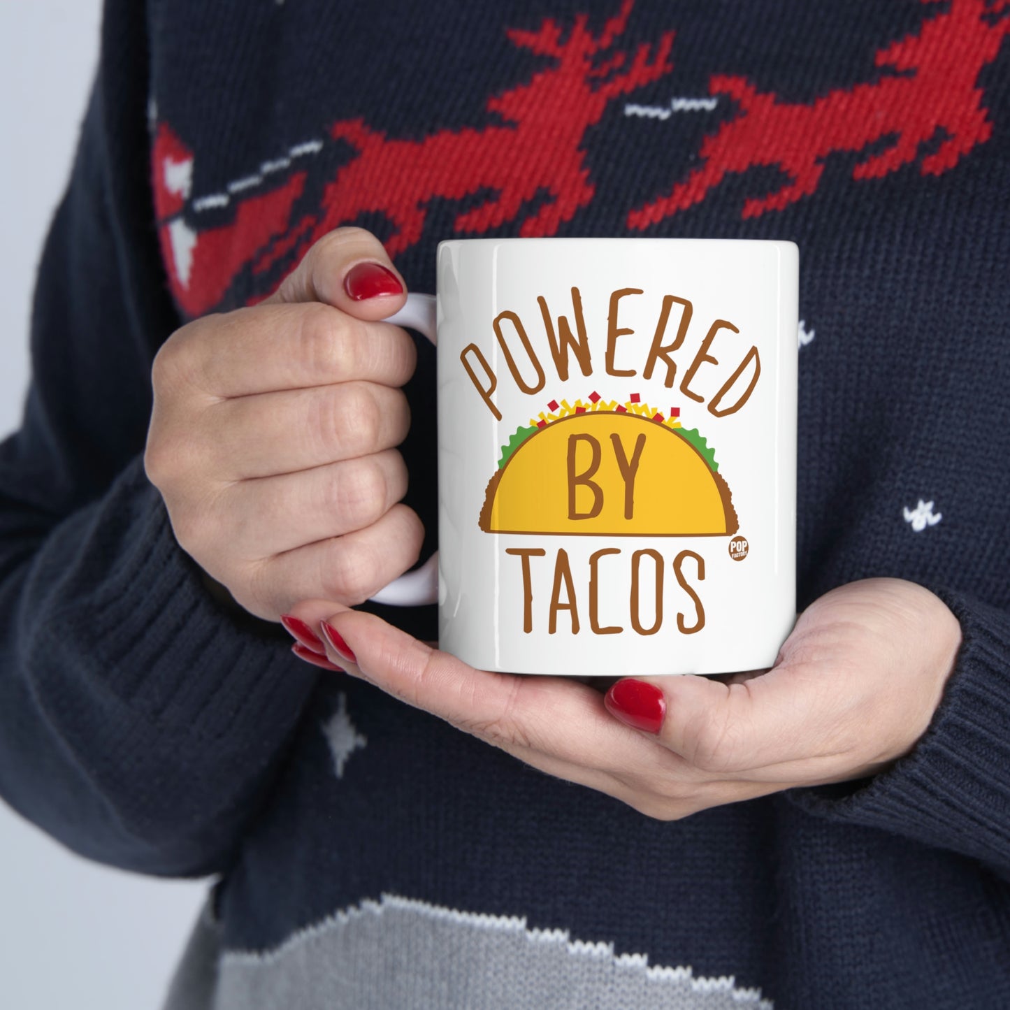 POWERED BY TACOS COFFEE MUG