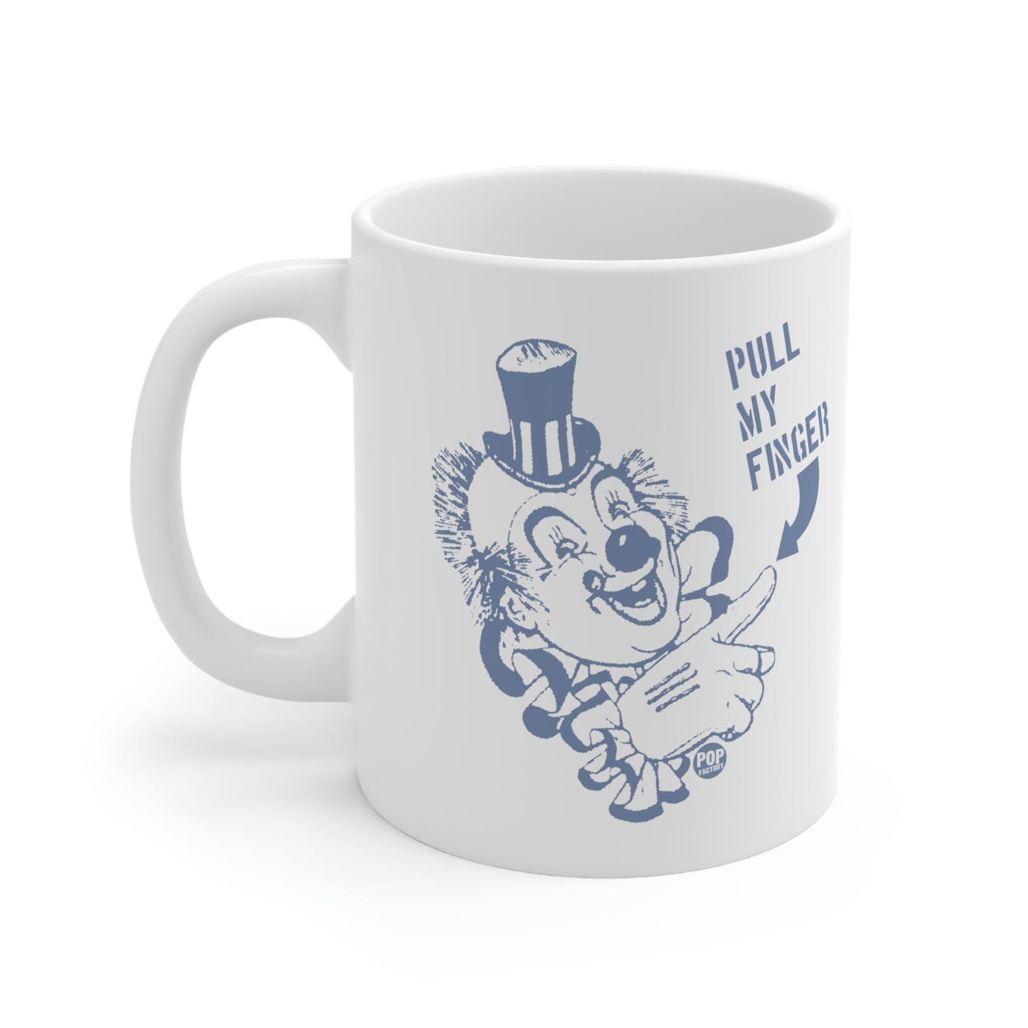 PULL MY FINGER CLOWN COFFEE MUG