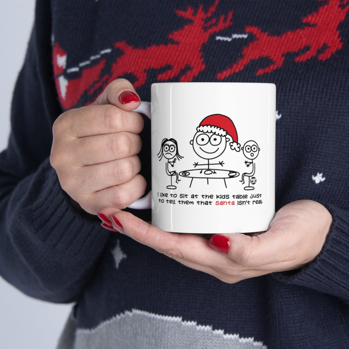 Sit At Kids Table Santa Mug