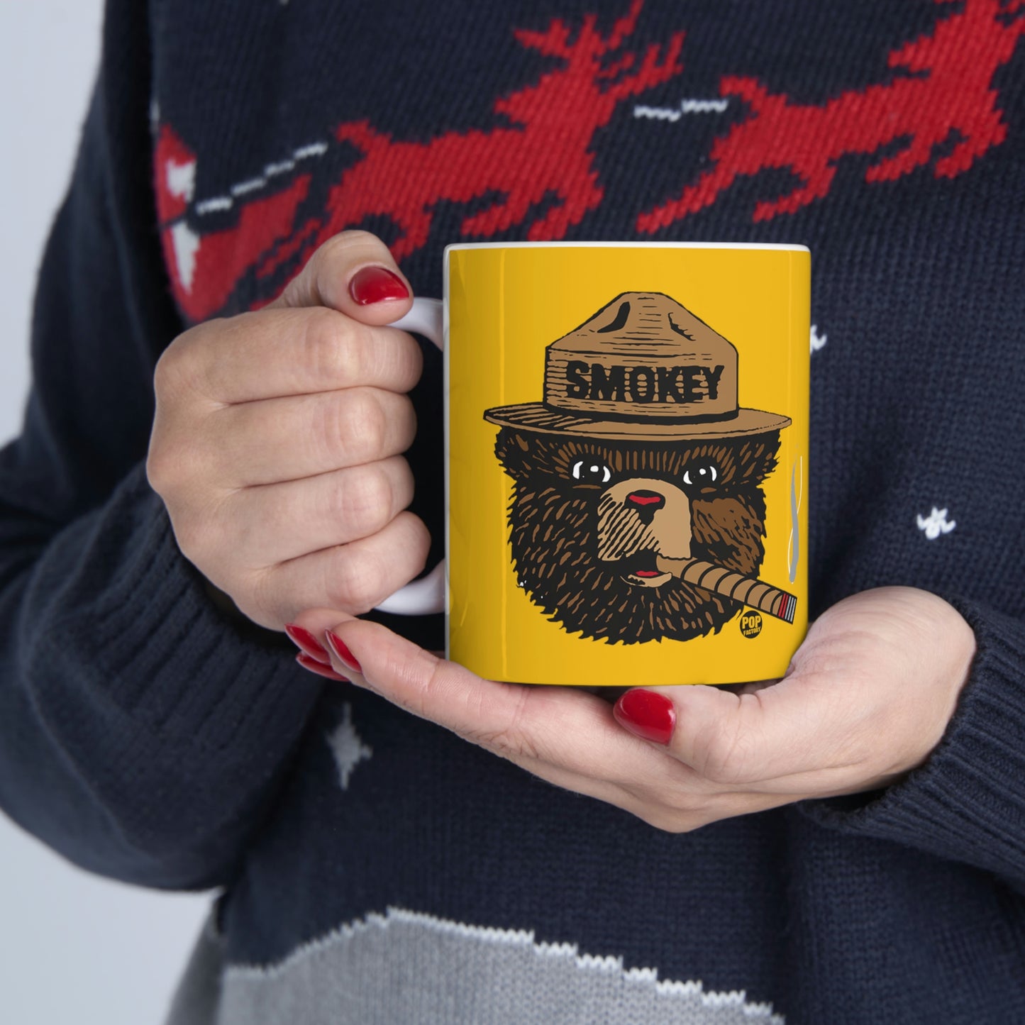 Smoking Smokey Bear Mug