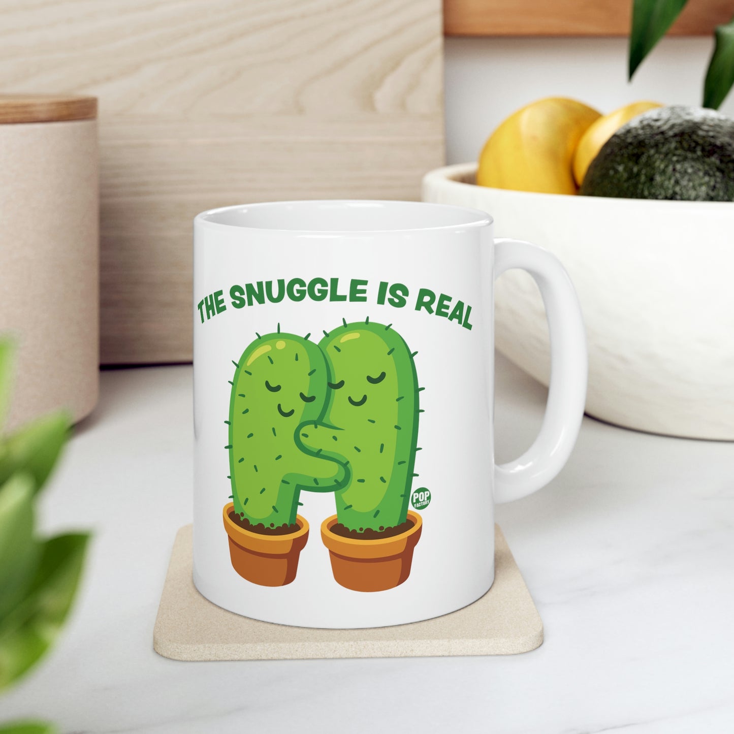 Snuggle Is Real Cactus Mug