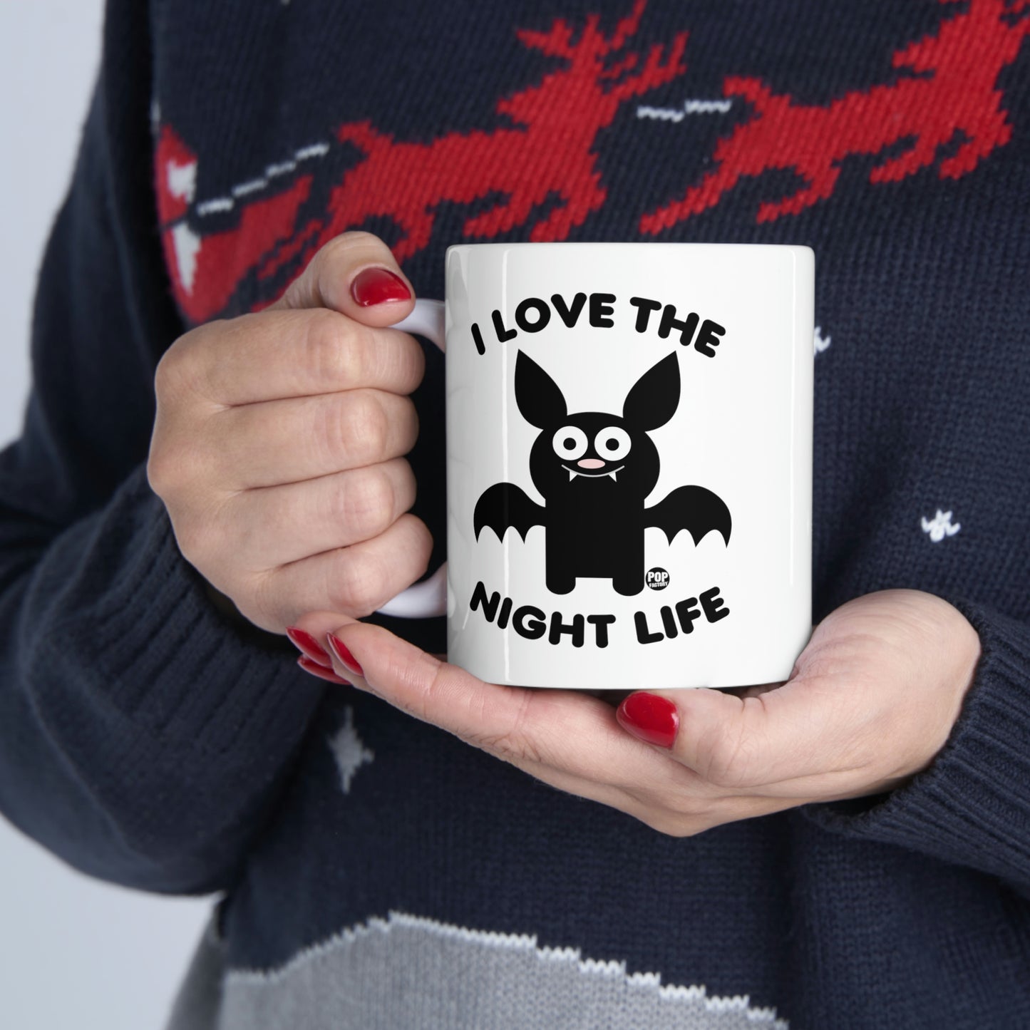 I LOVE THE NIGHT LIFE, BAT COFFEE MUG