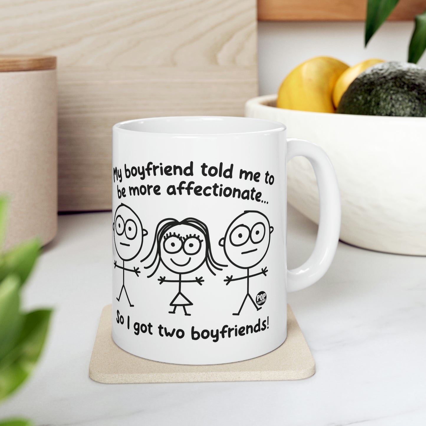 Two Boyfriends Girl Mug