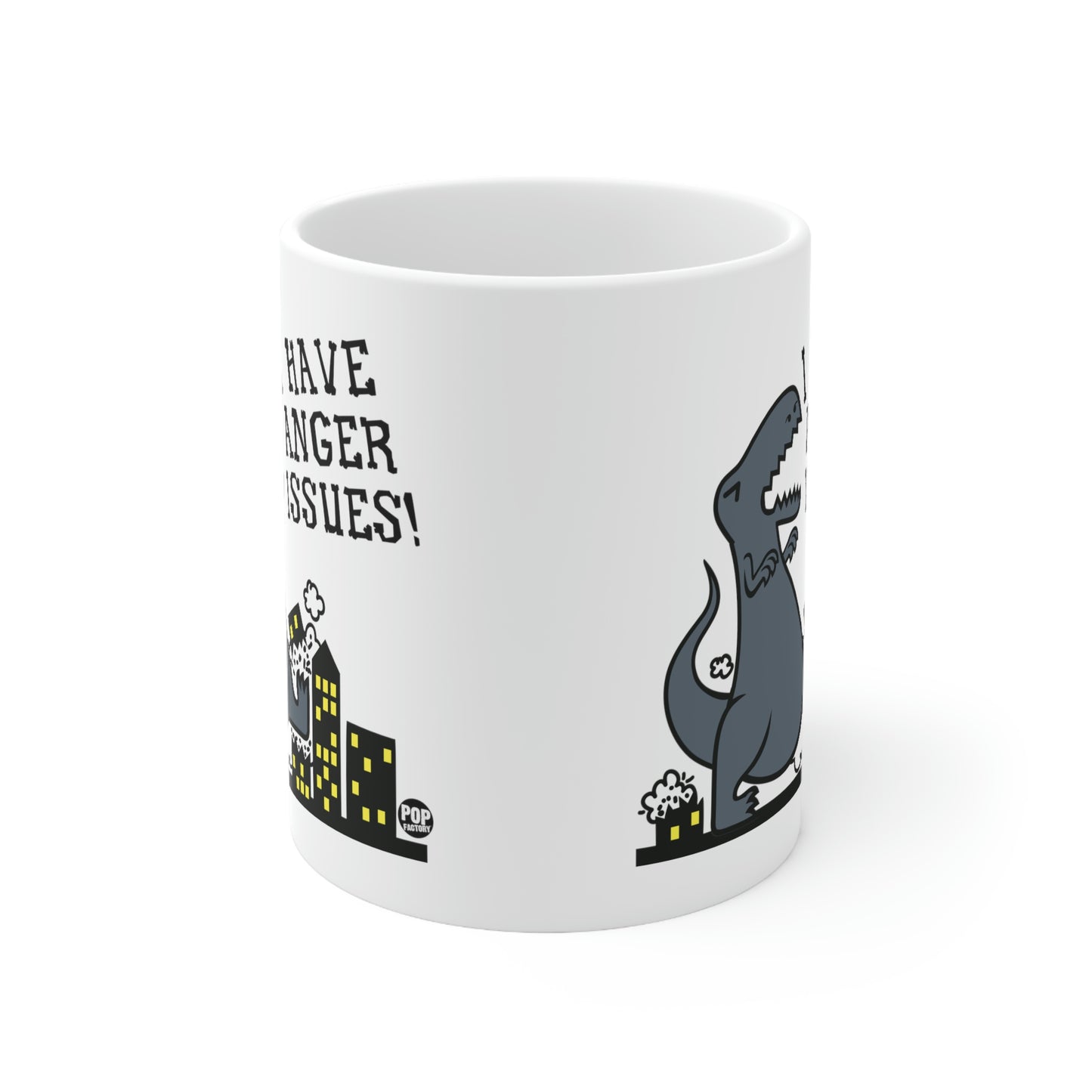 ANGER ISSUES DINOSAUR COFFEE MUG