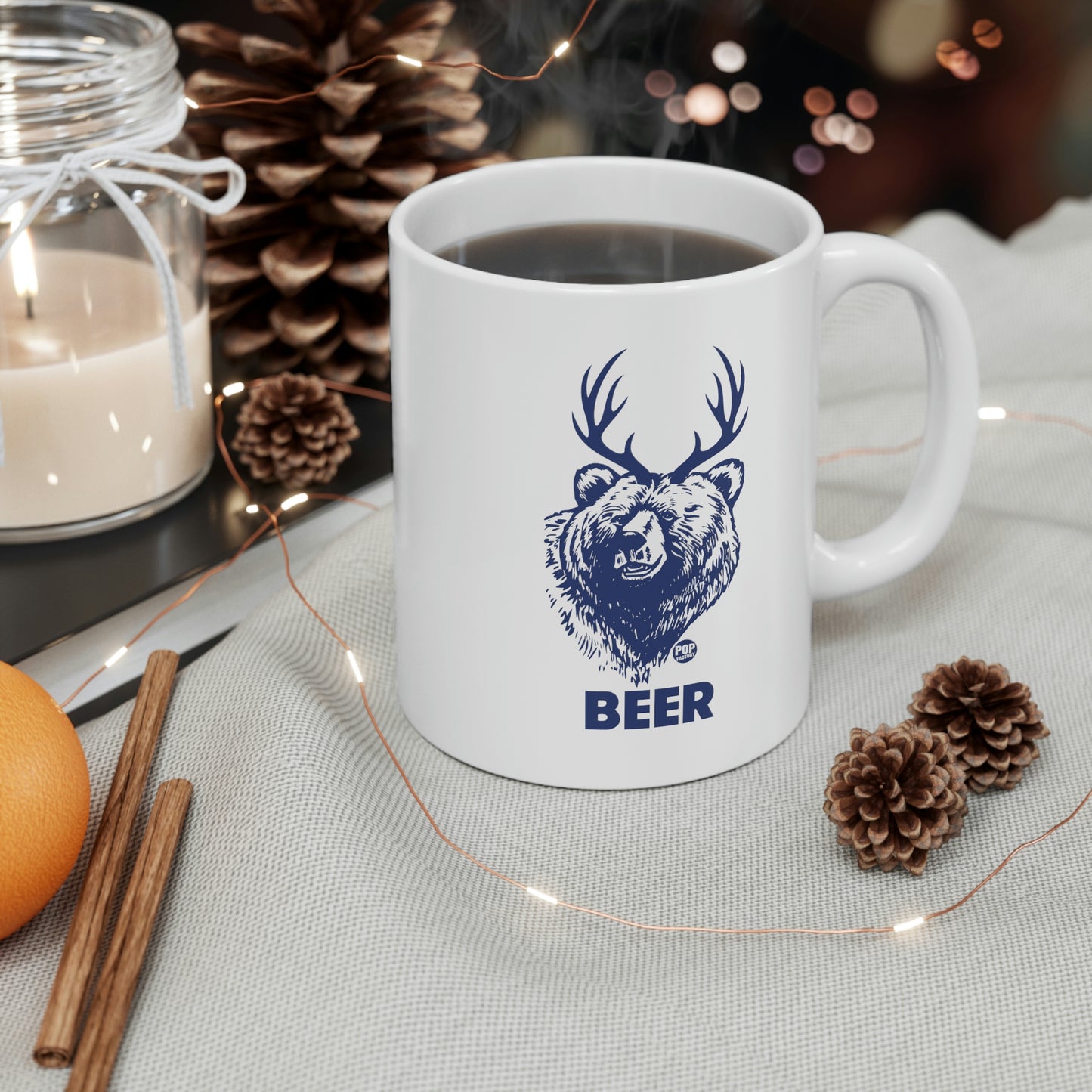 BEER BEAR FACE COFFEE MUG