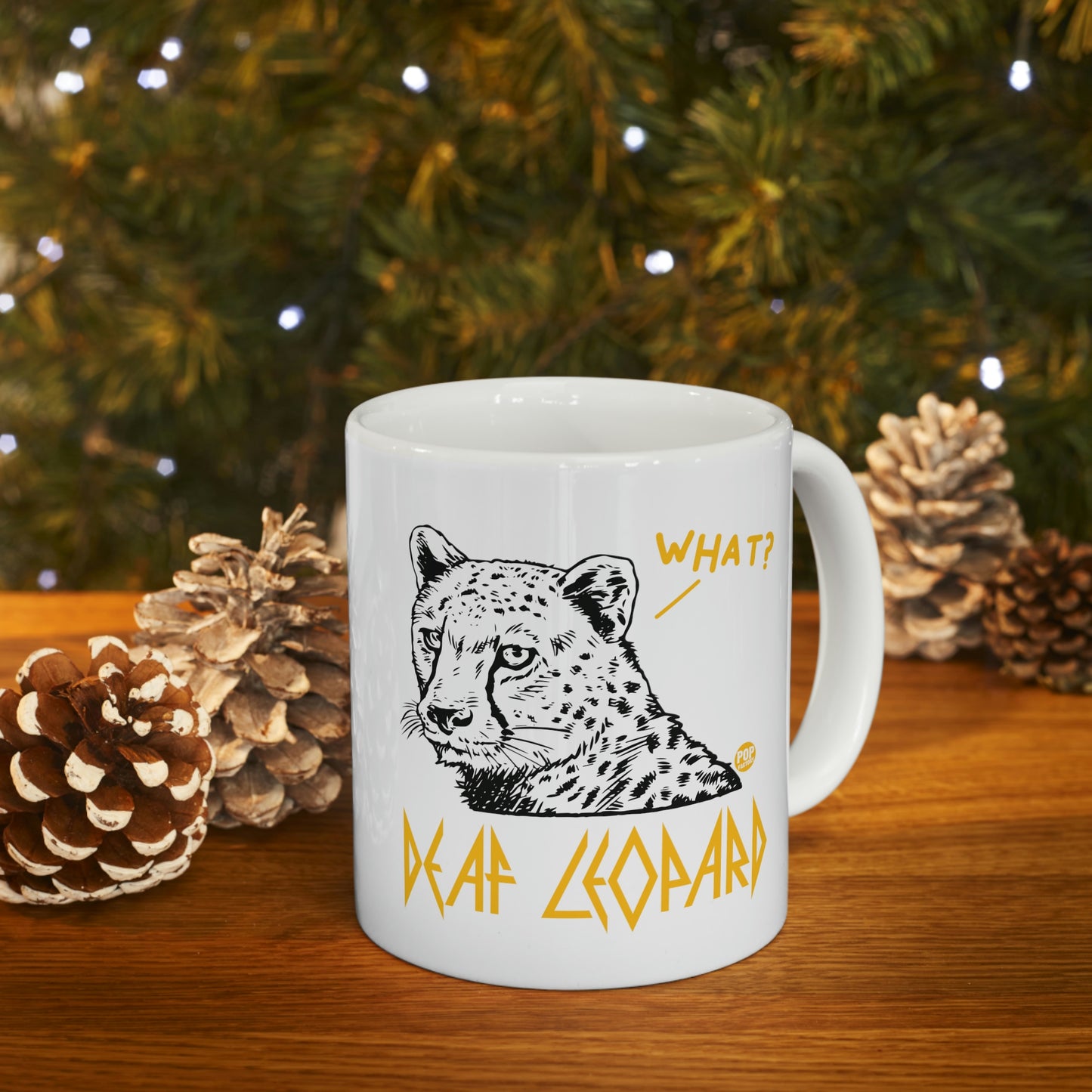 DEAF LEOPARD REALISTIC COFFEE MUG