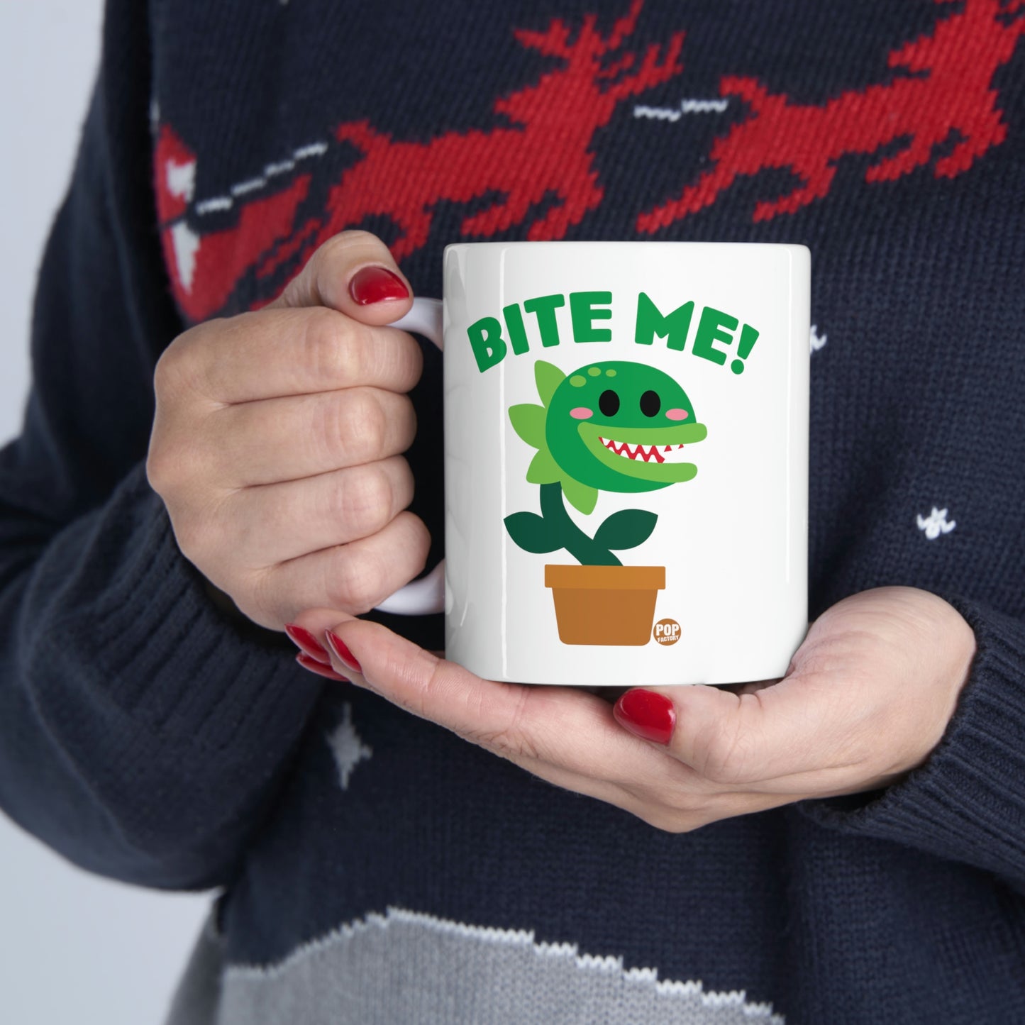 BITE ME VENUS FLYTRAP COFFEE MUG