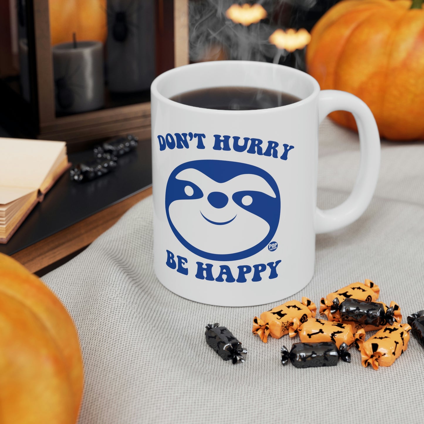 DON'T HURRY BE HAPPY SLOTH COFFEE MUG