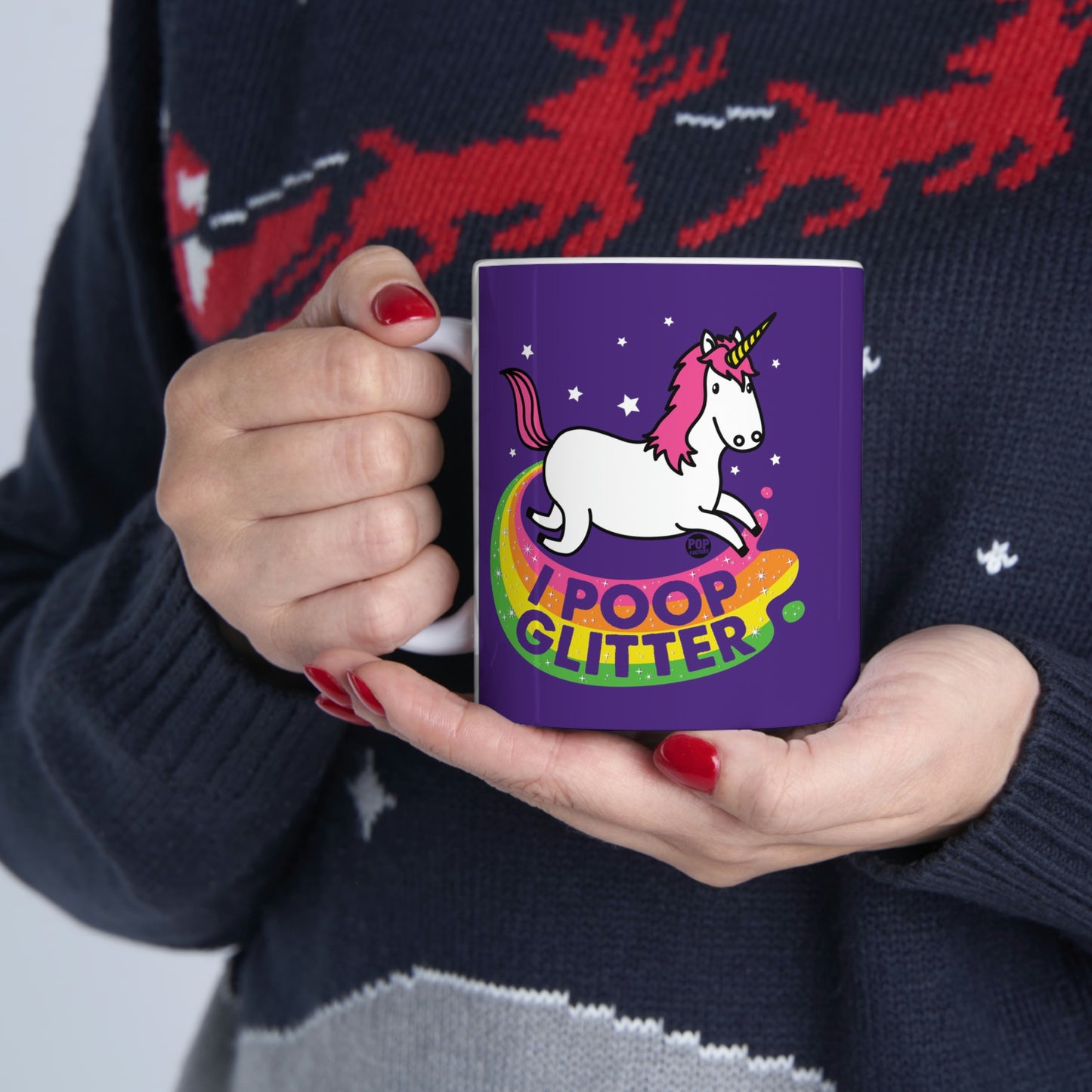 I Poop Glitter Unicorn Coffee Mug