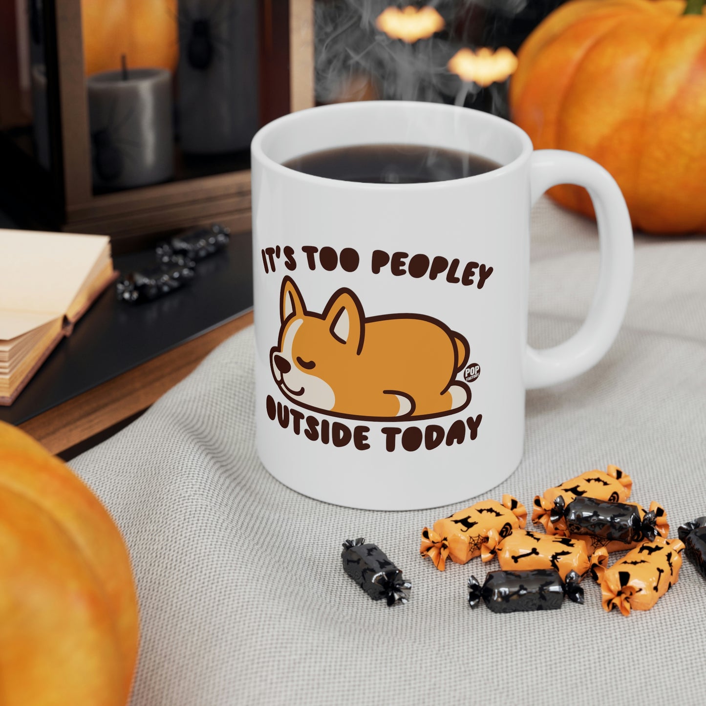 Too Peopley Outside Dog Mug