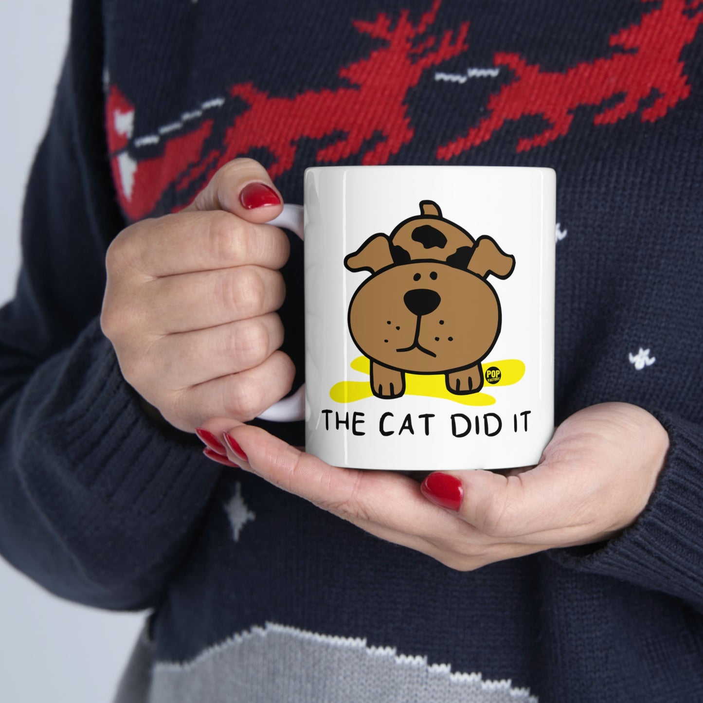 CAT DID IT COFFEE MUG