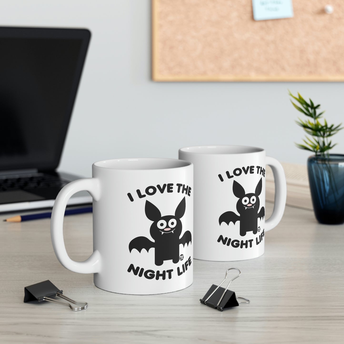 I LOVE THE NIGHT LIFE, BAT COFFEE MUG