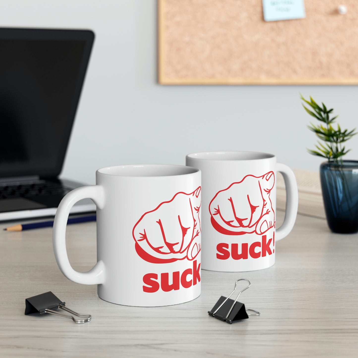 You Suck Finger Mug