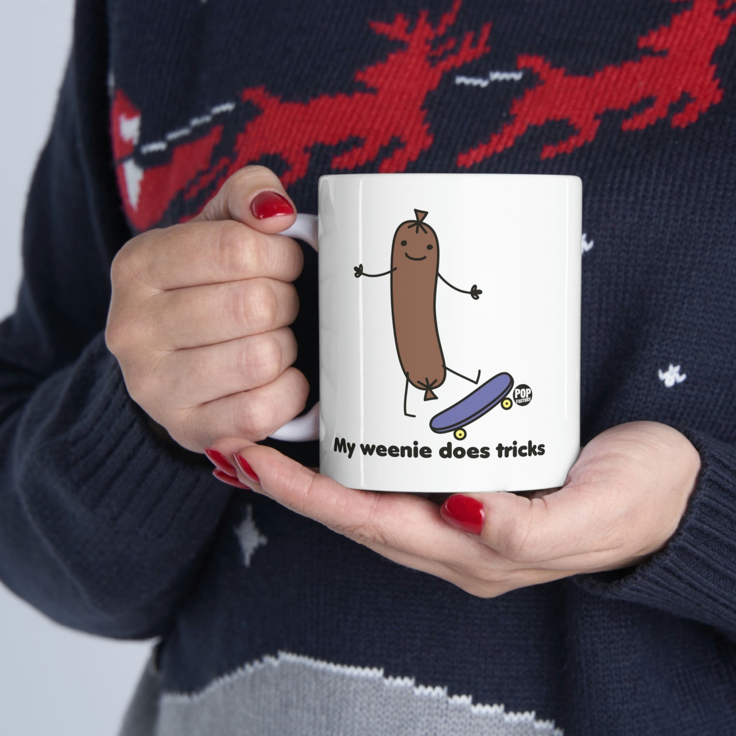 MY WEENIE DOES TRICKS COFFEE MUG