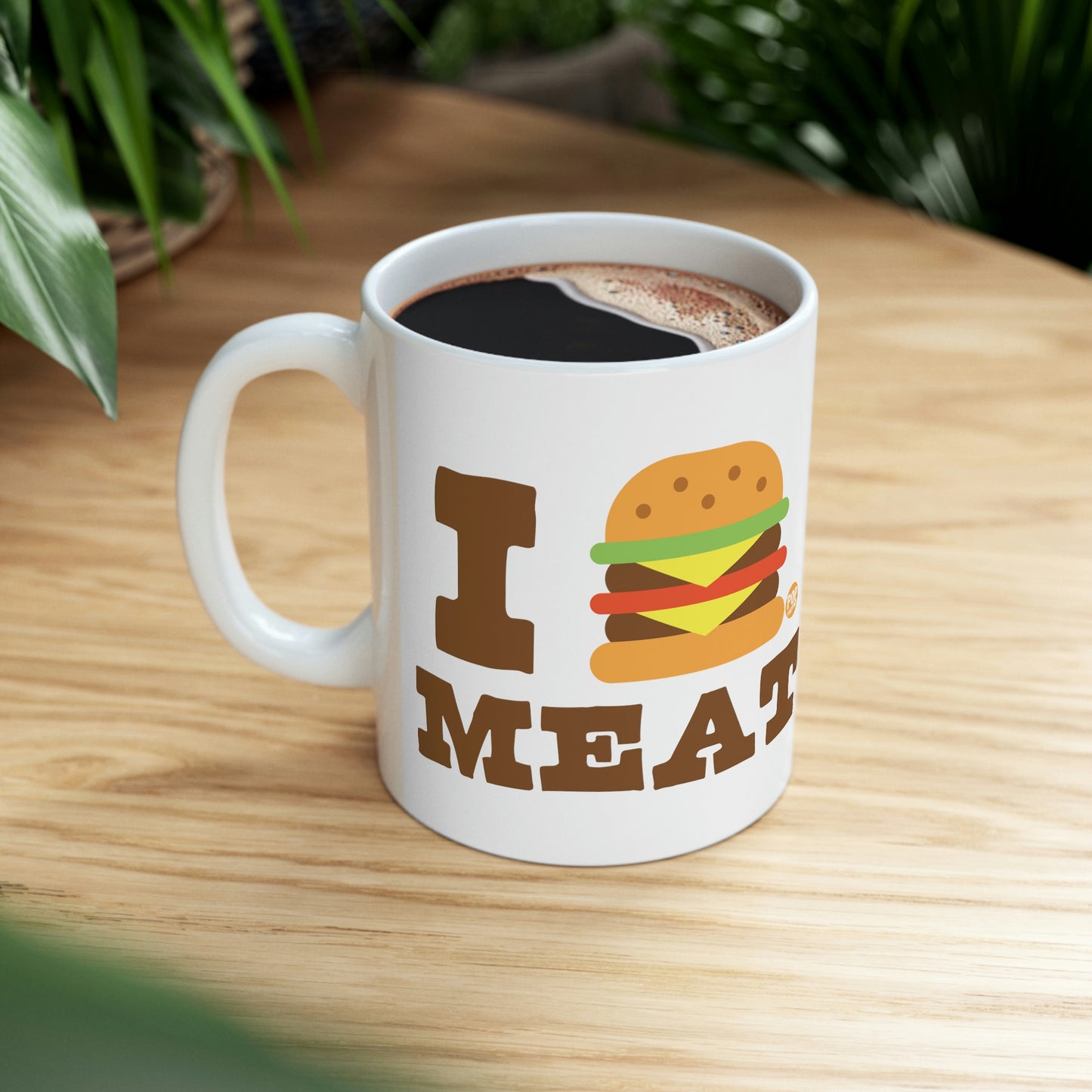 I LOVE MEAT BURGER COFFEE MUG