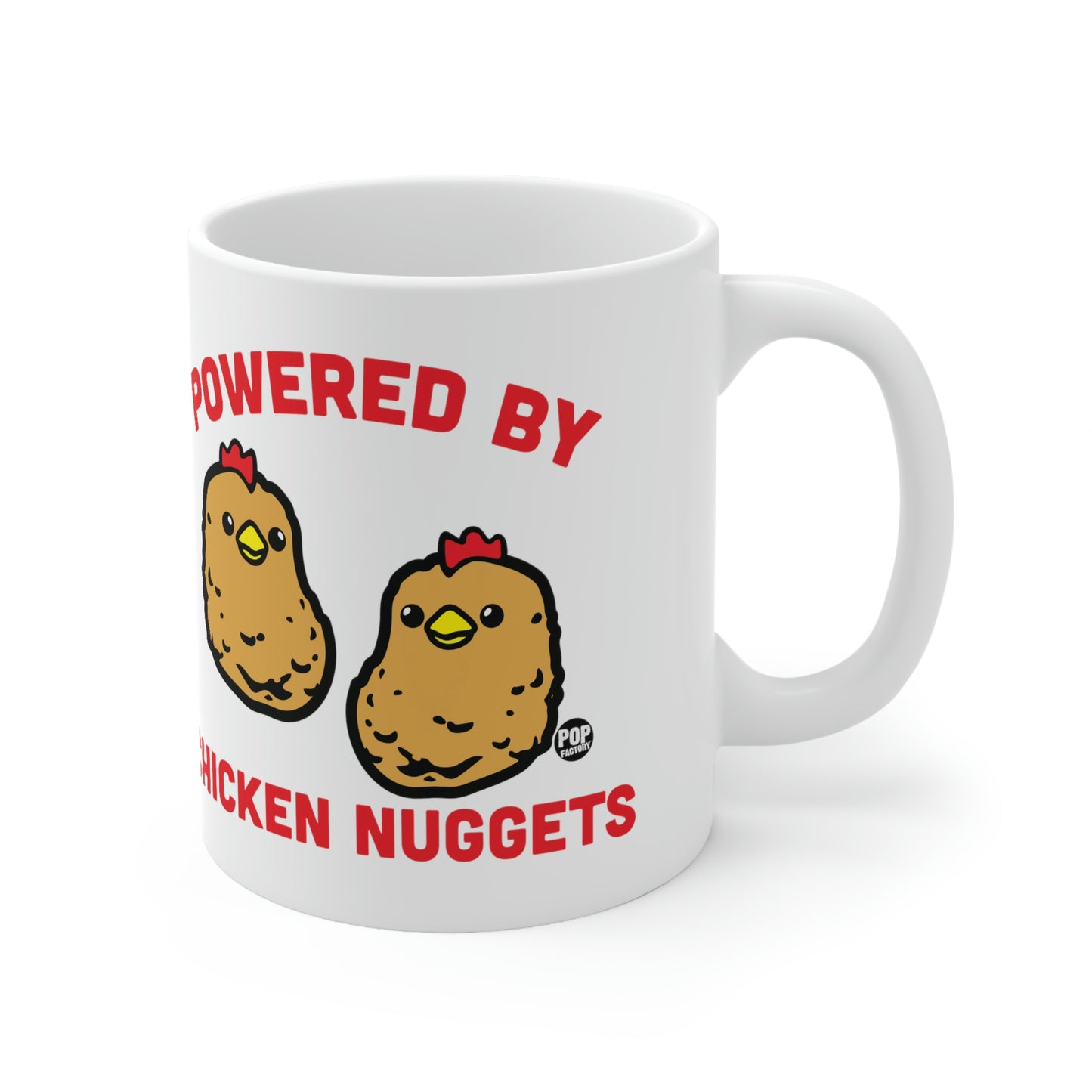 POWERED BY CHICKEN NUGGETS COFFEE MUG