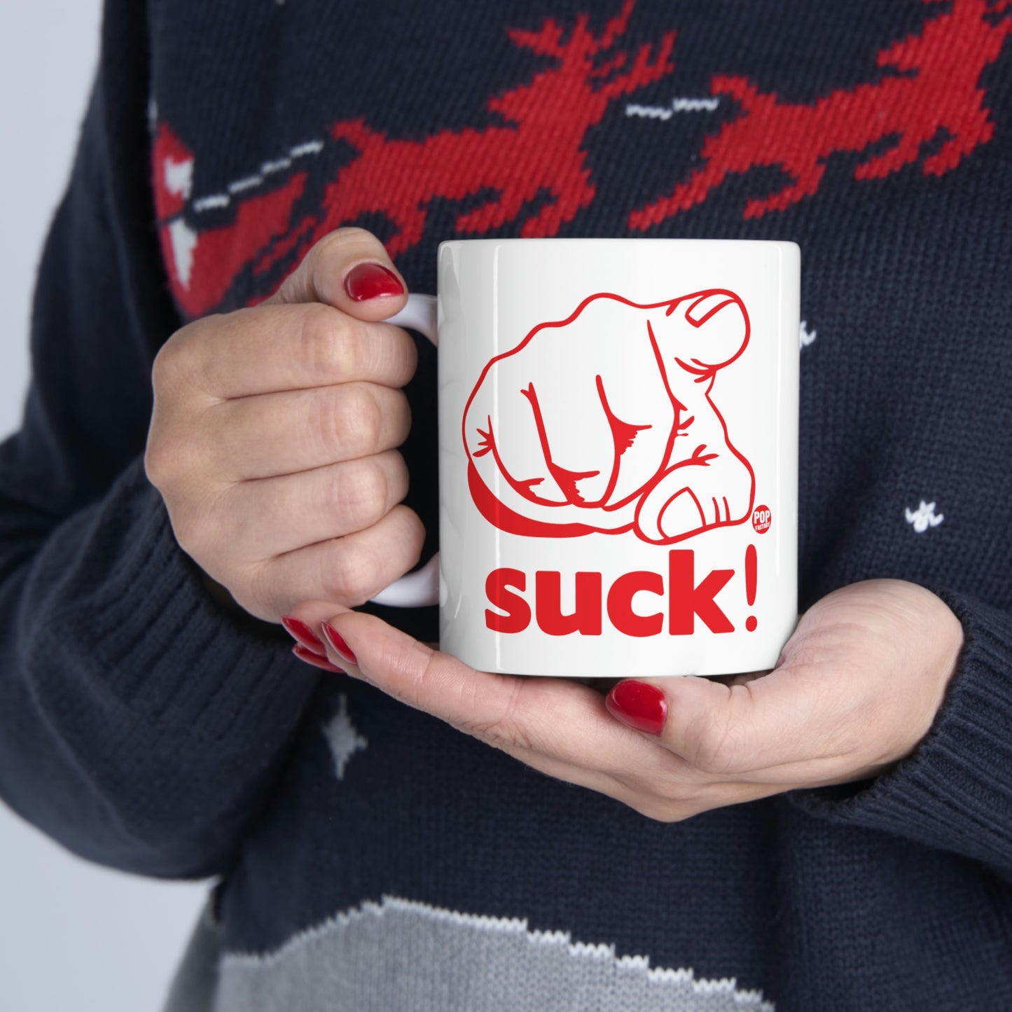 You Suck Finger Mug