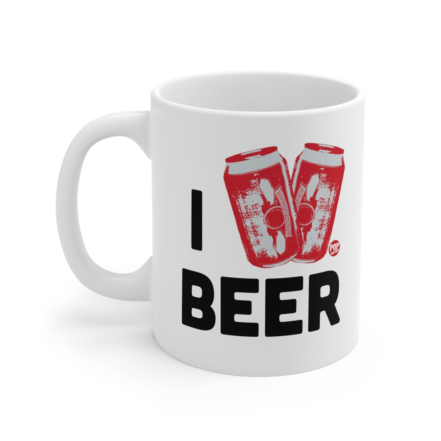 I LOVE BEER CANS COFFEE MUG