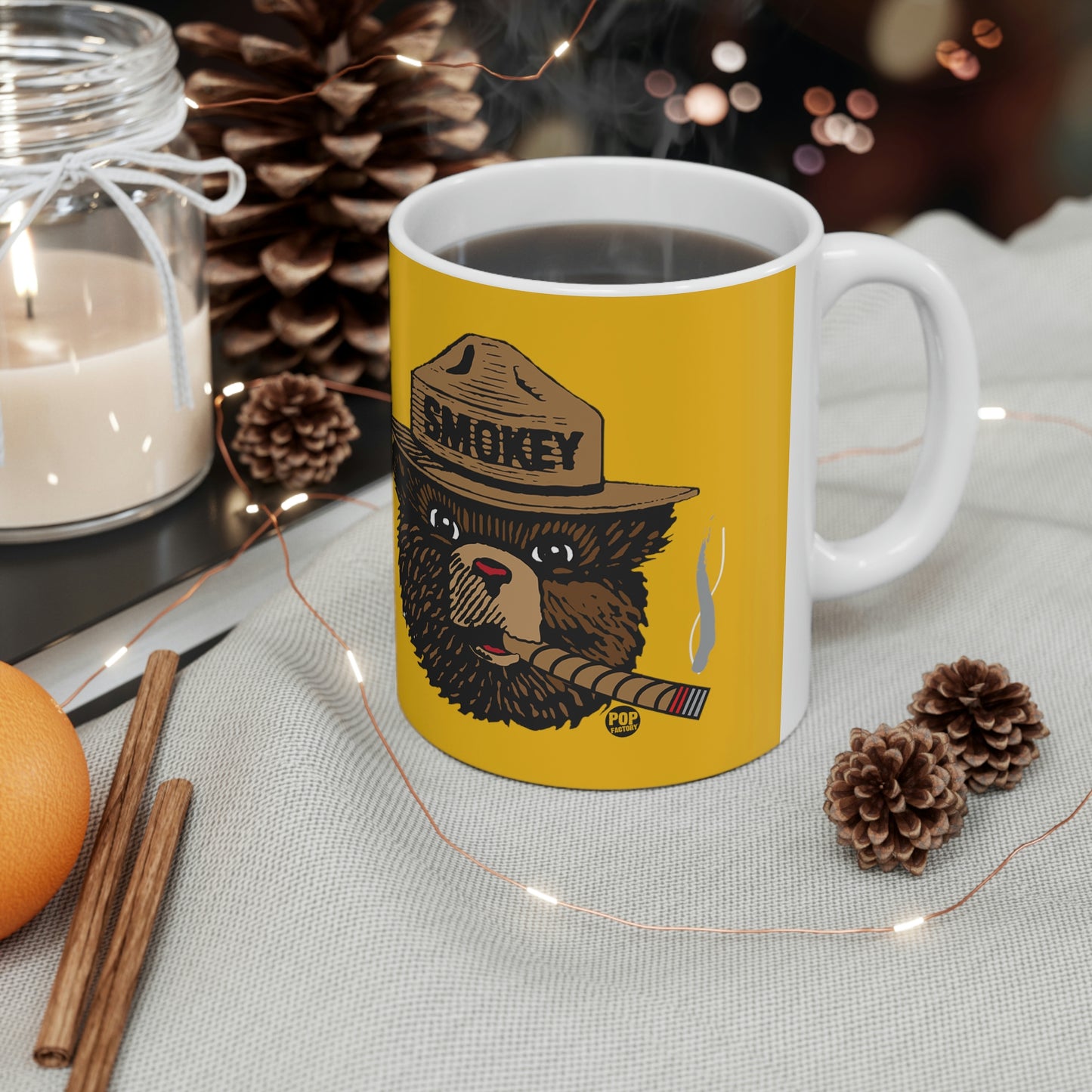 Smoking Smokey Bear Mug