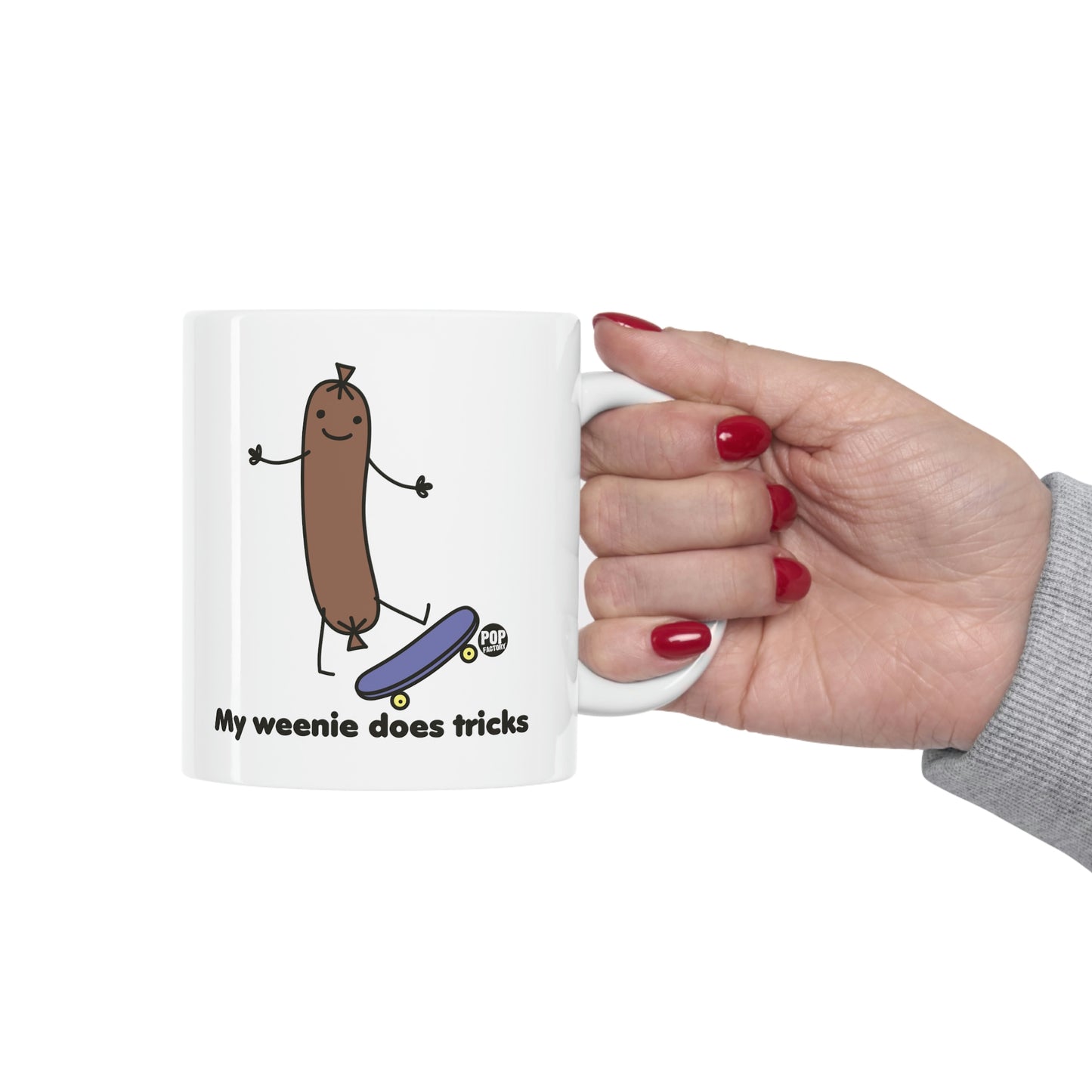 MY WEENIE DOES TRICKS COFFEE MUG