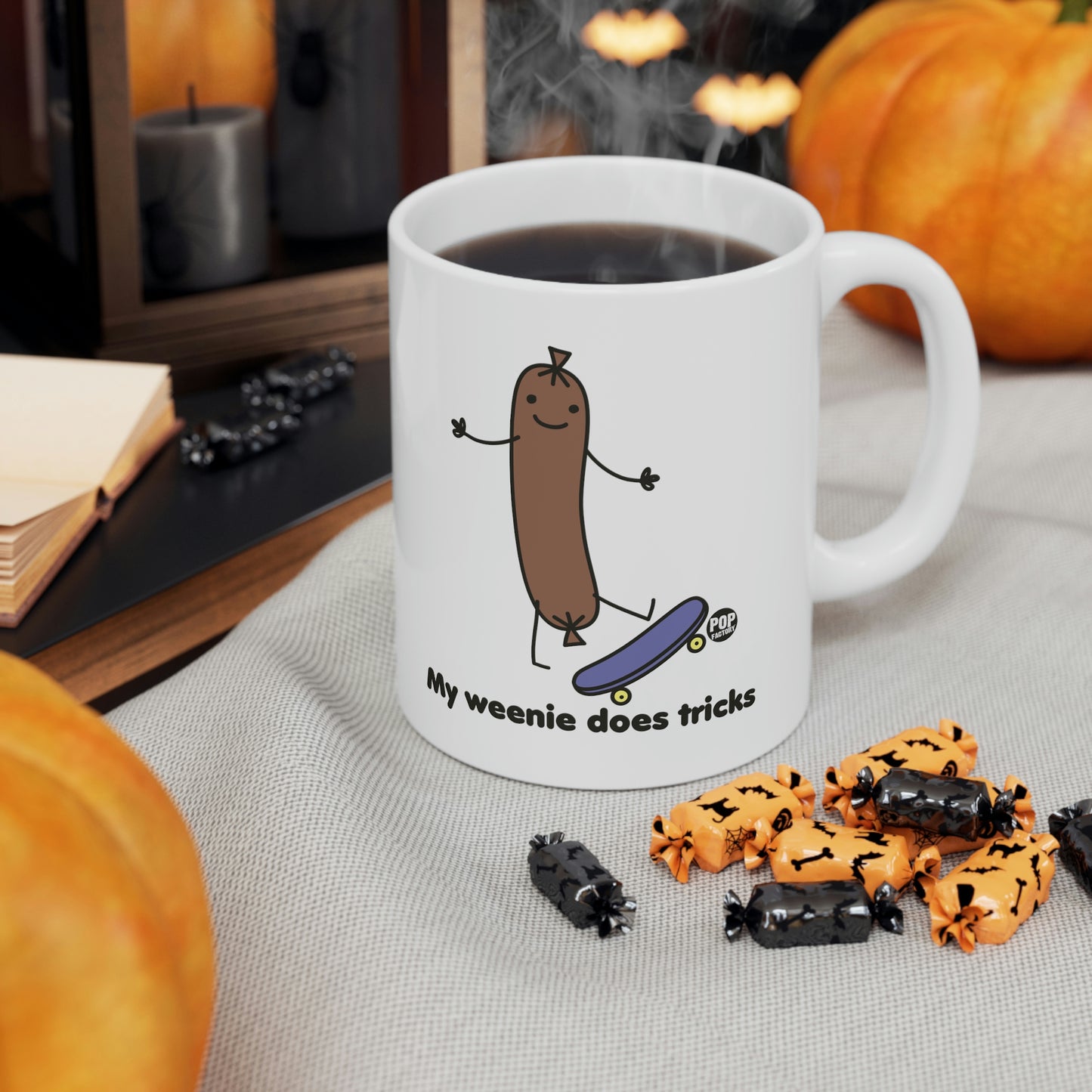 MY WEENIE DOES TRICKS COFFEE MUG