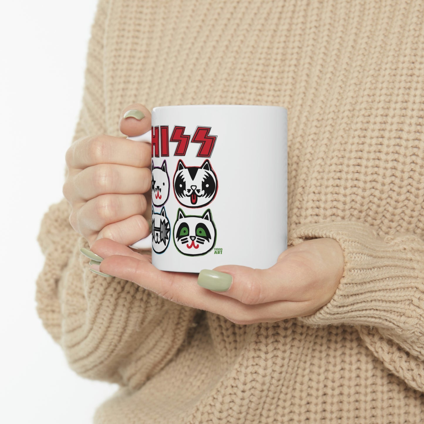 HISS KISS COFFEE MUG