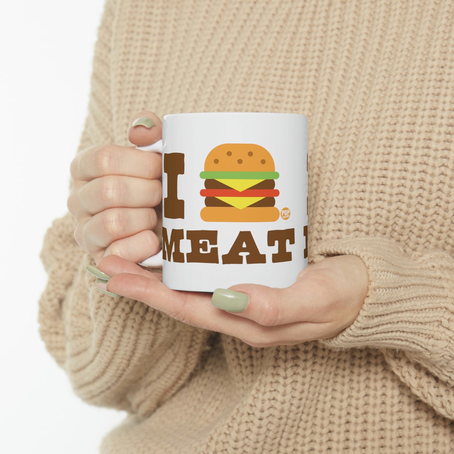 I LOVE MEAT BURGER COFFEE MUG