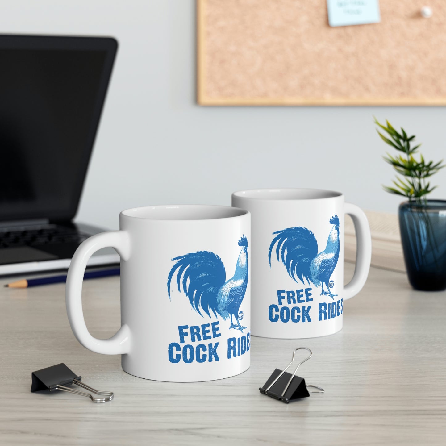 FREE COCK RIDES COFFEE MUG