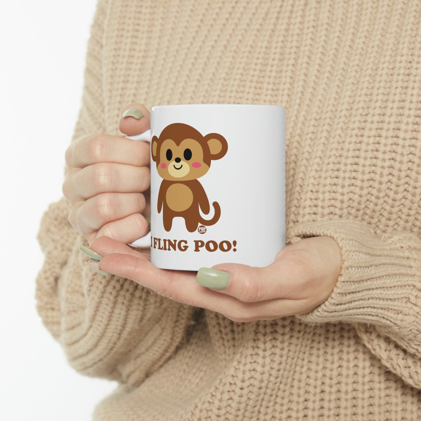 I FLING POO!  MONKEY COFFEE MUG