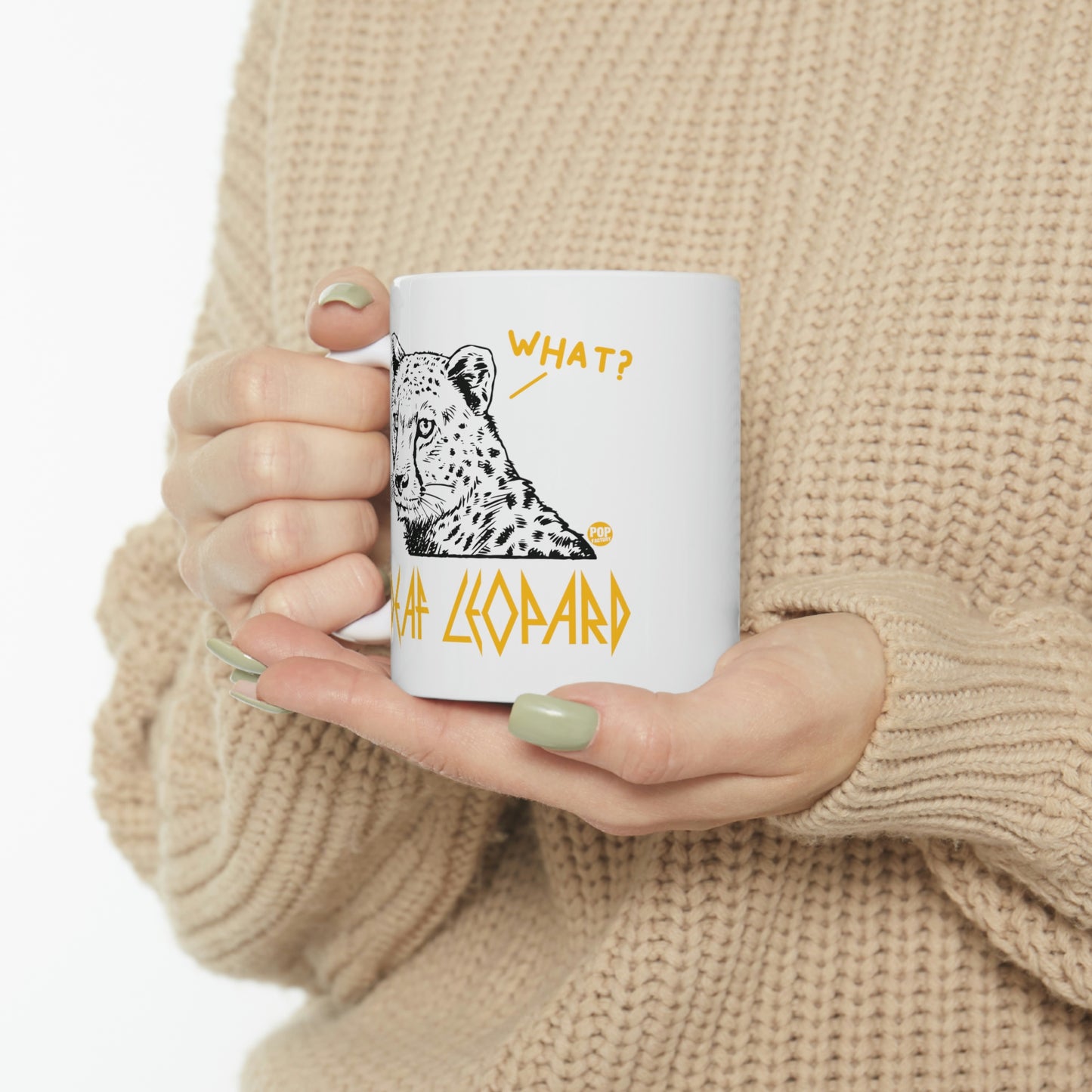 DEAF LEOPARD REALISTIC COFFEE MUG