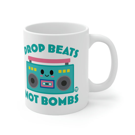 DROP BEATS NOT BOMBS COFFEE MUG