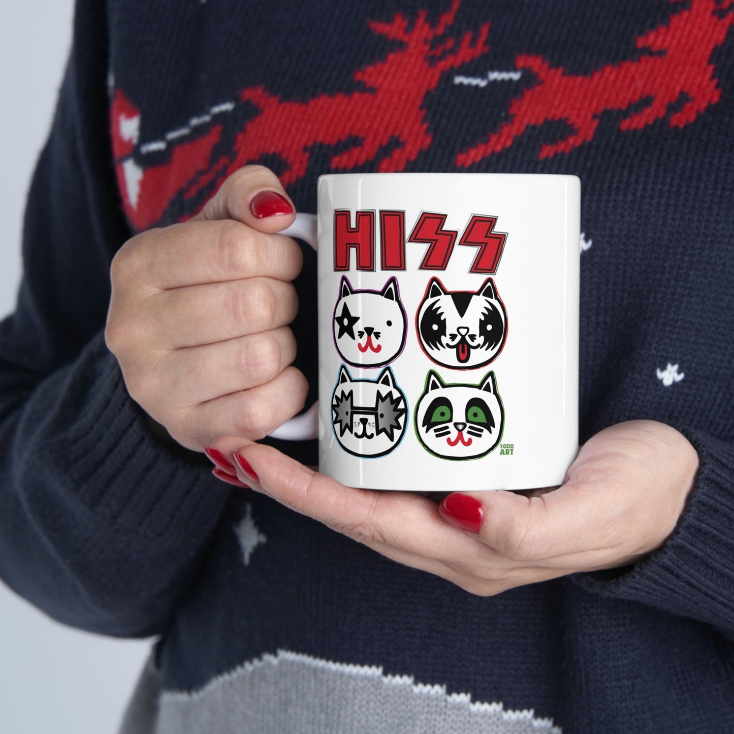 HISS KISS COFFEE MUG