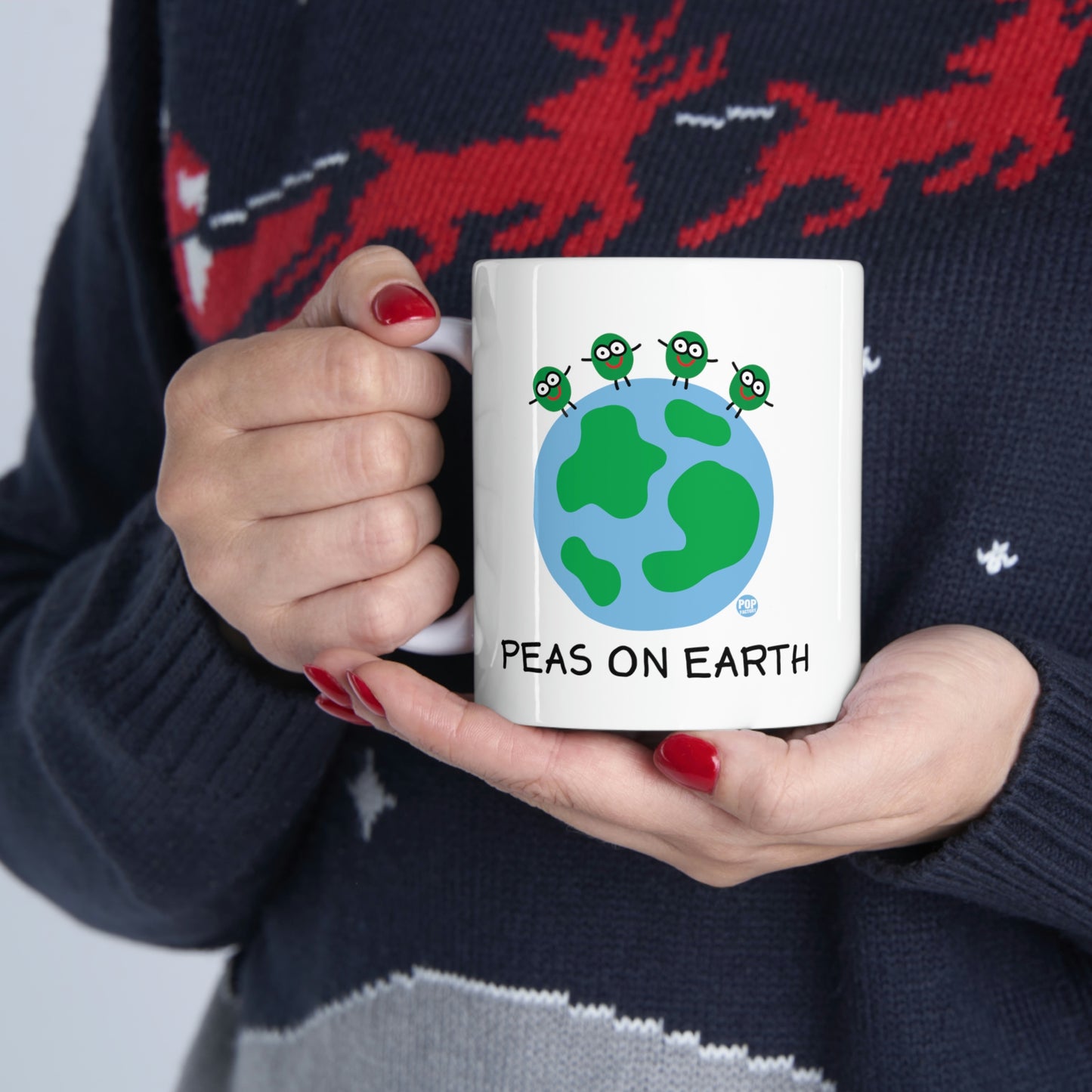 PEAS ON EARTH COFFEE MUG