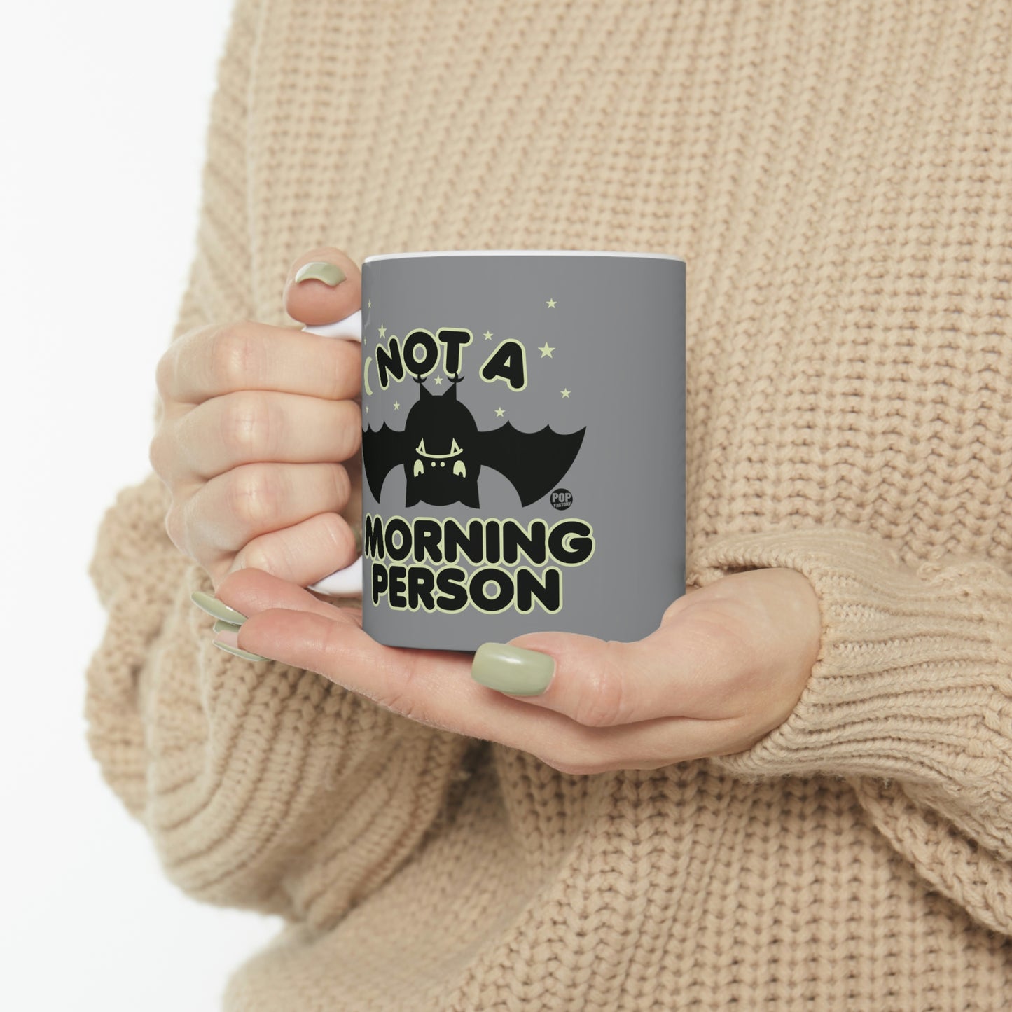 NOT A MORNING PERSON BAT COFFEE MUG