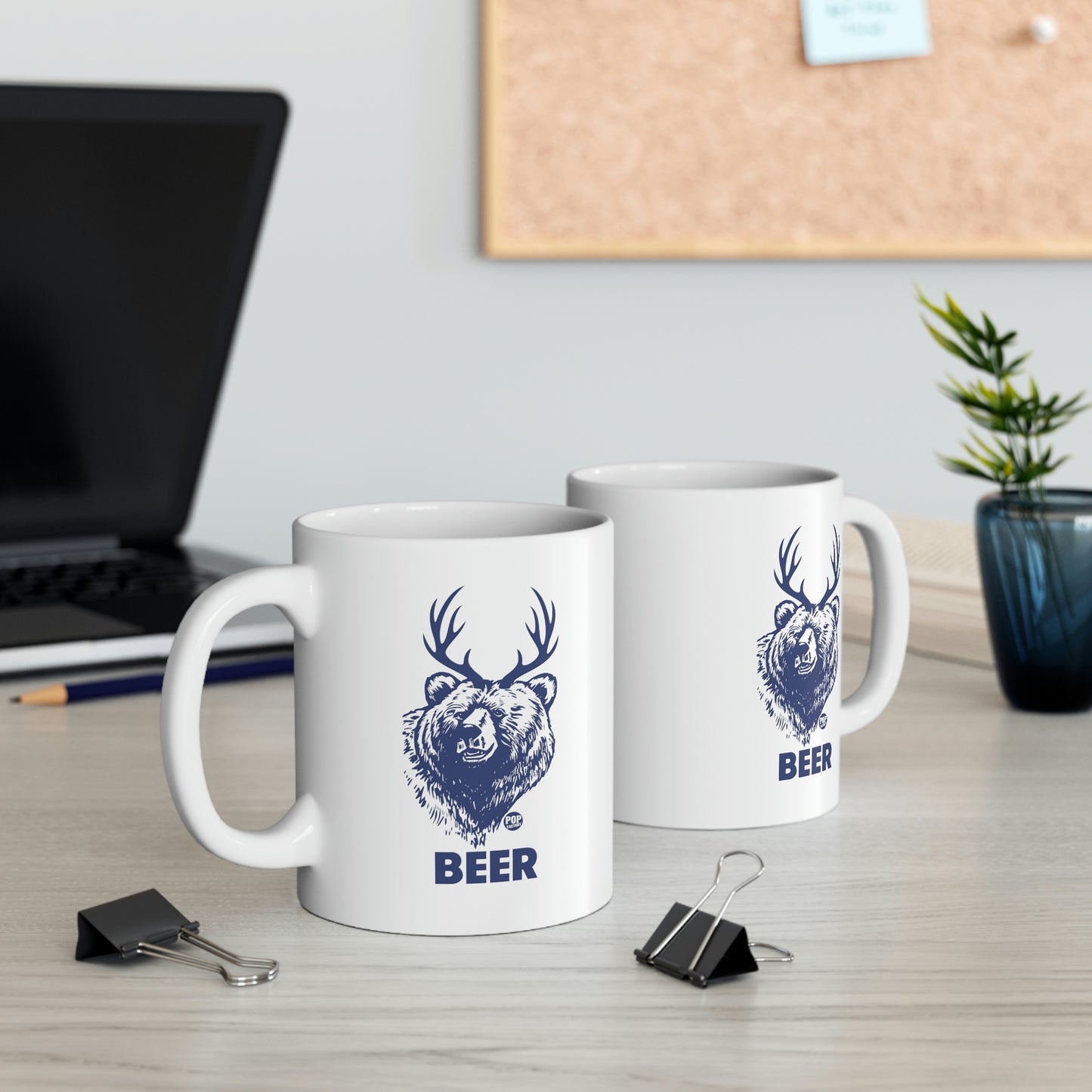 BEER BEAR FACE COFFEE MUG