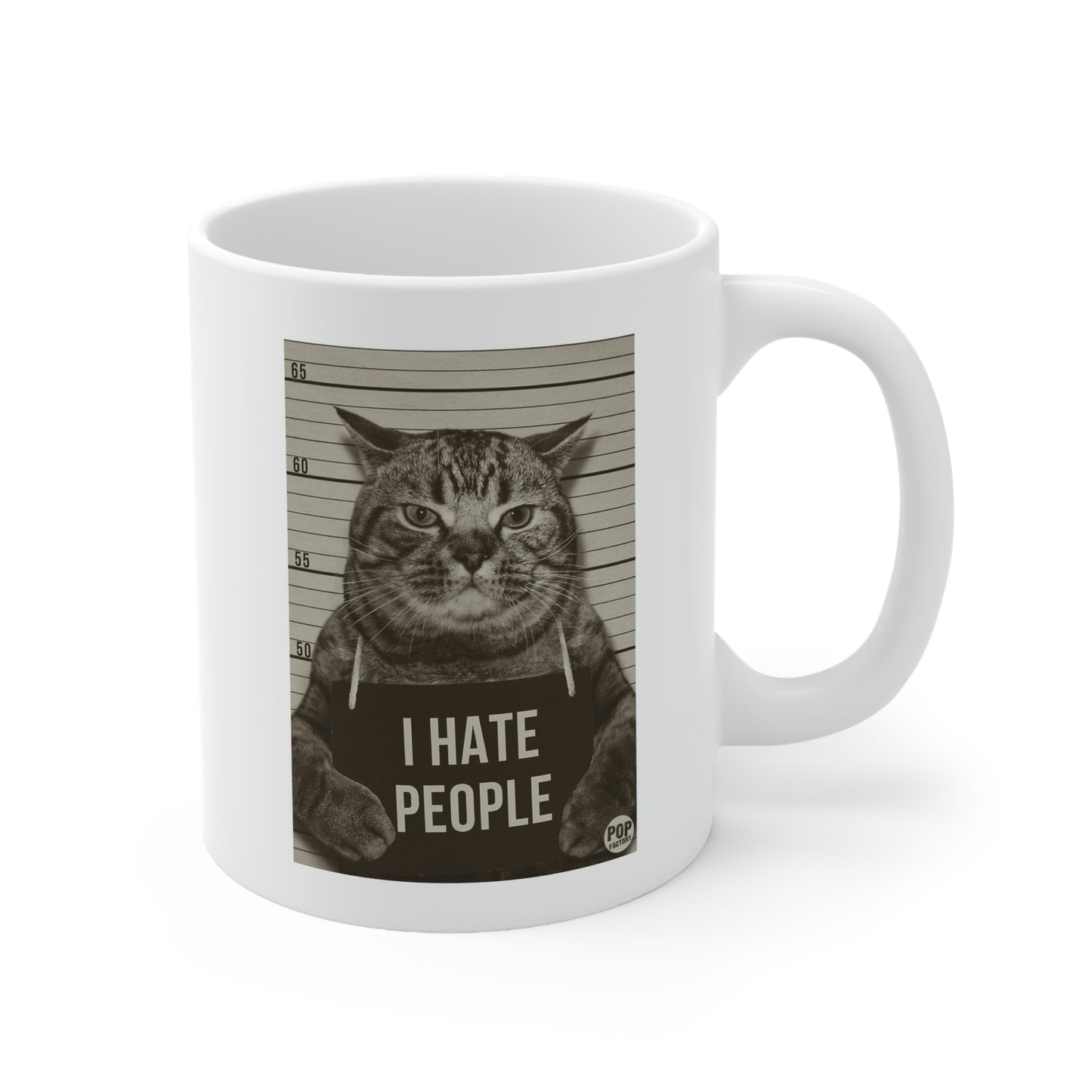 I HATE PEOPLE! CAT COFFEE MUG