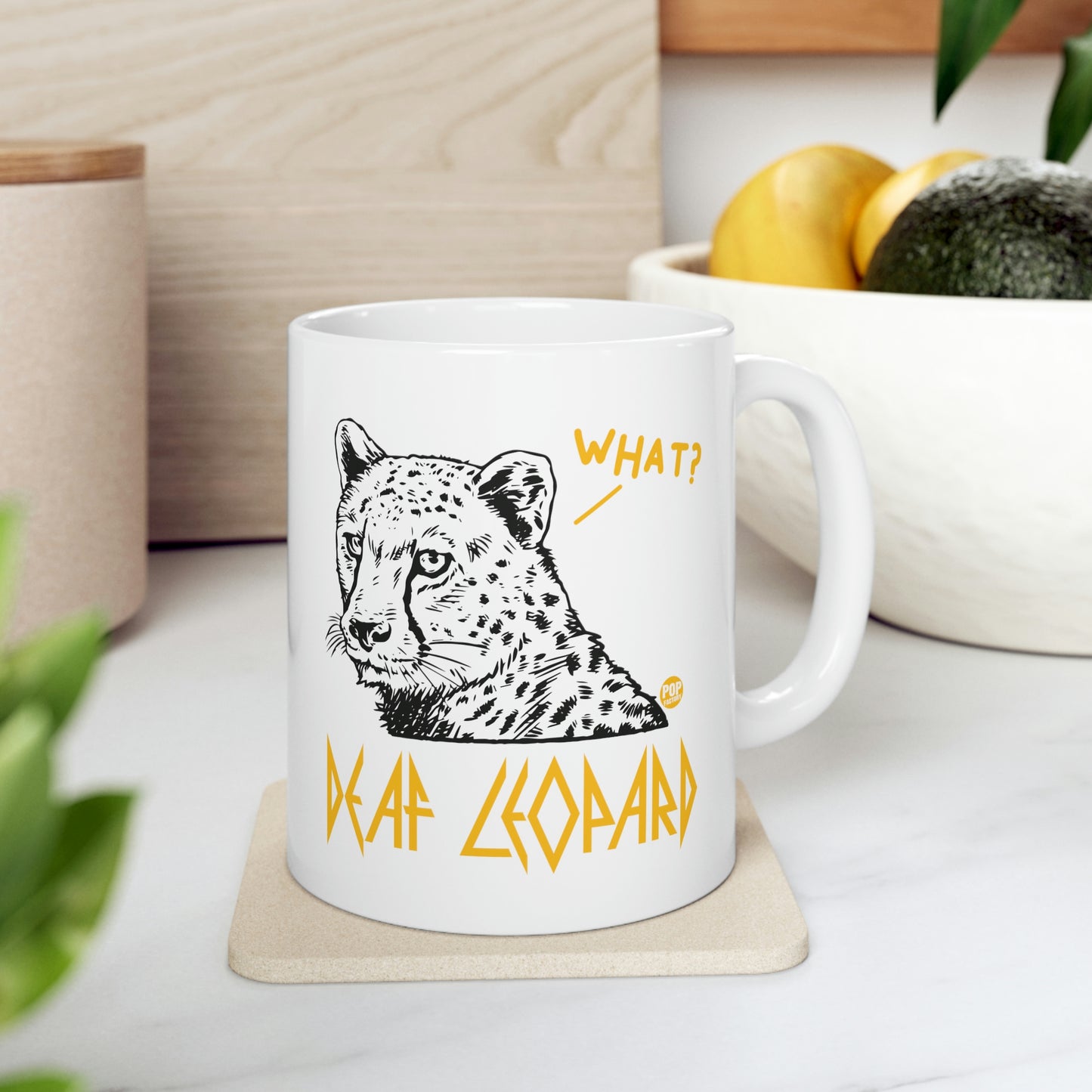 DEAF LEOPARD REALISTIC COFFEE MUG