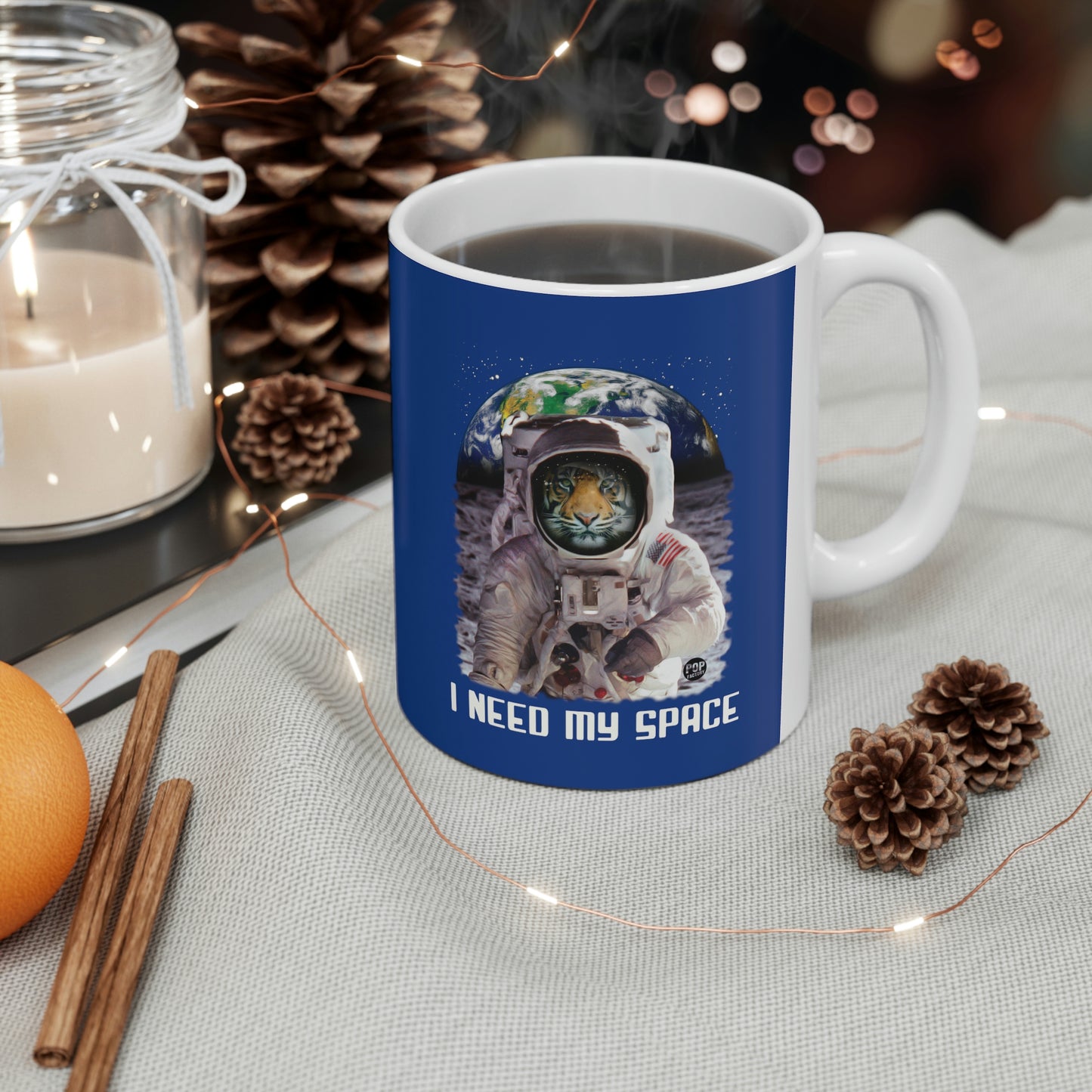 I NEED MY SPACE TIGER COFFEE MUG