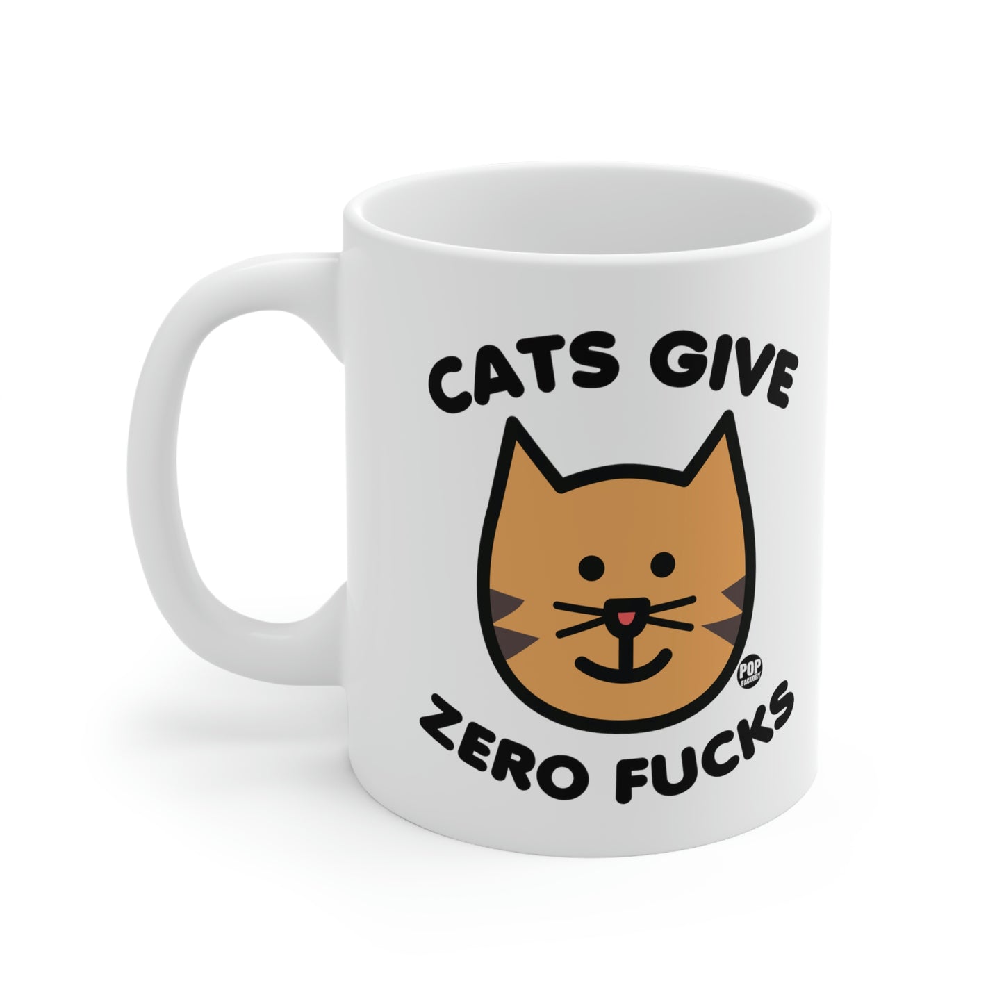 CATS GIVE ZERO FUCKS COFFEE MUG