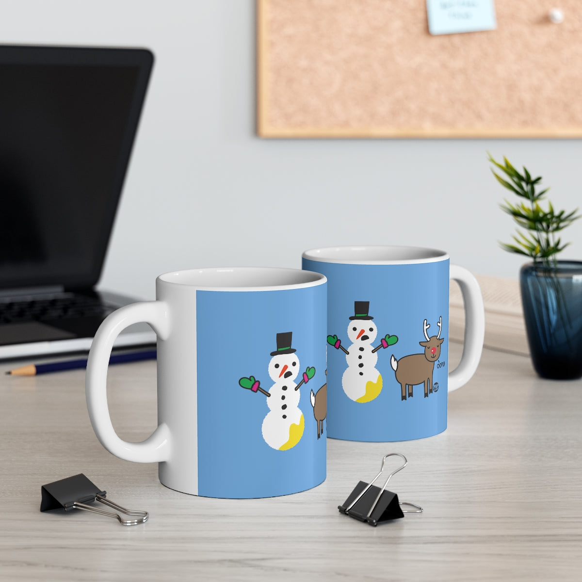 Reindeer Pee Snowman Mug