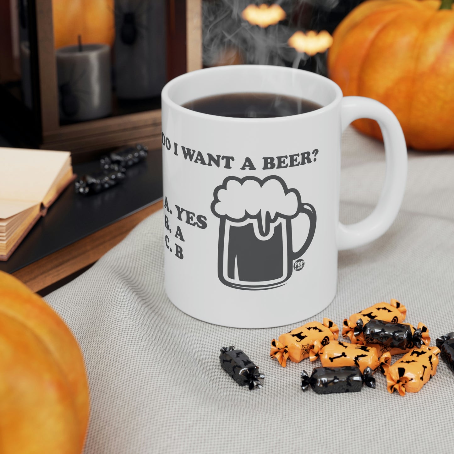 DO I WANT A BEER?  COFFEE MUG