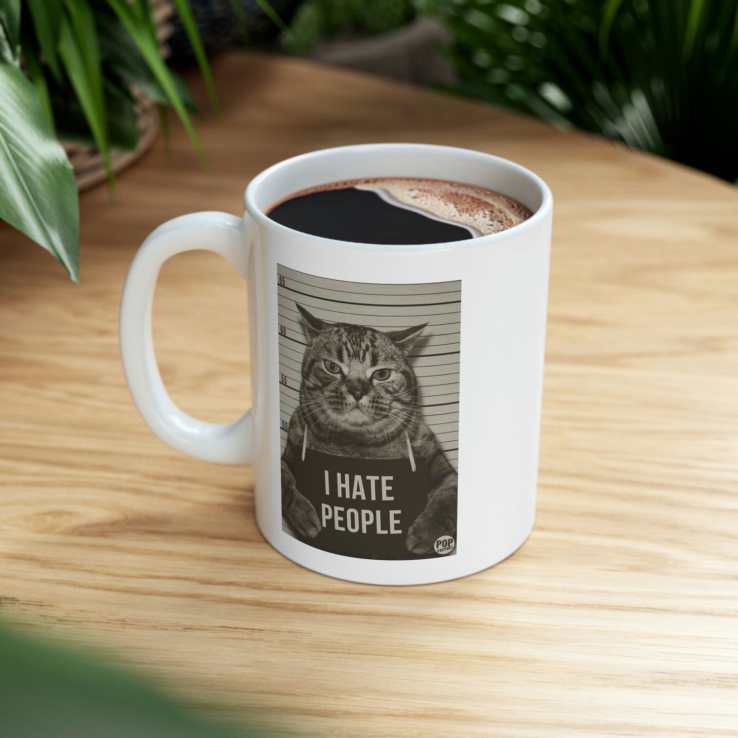 I HATE PEOPLE! CAT COFFEE MUG