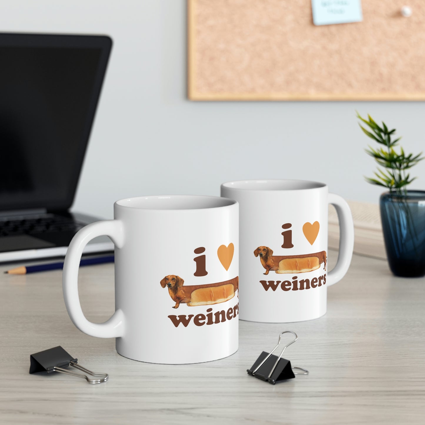 I LOVE WEINERS DOG COFFEE MUG